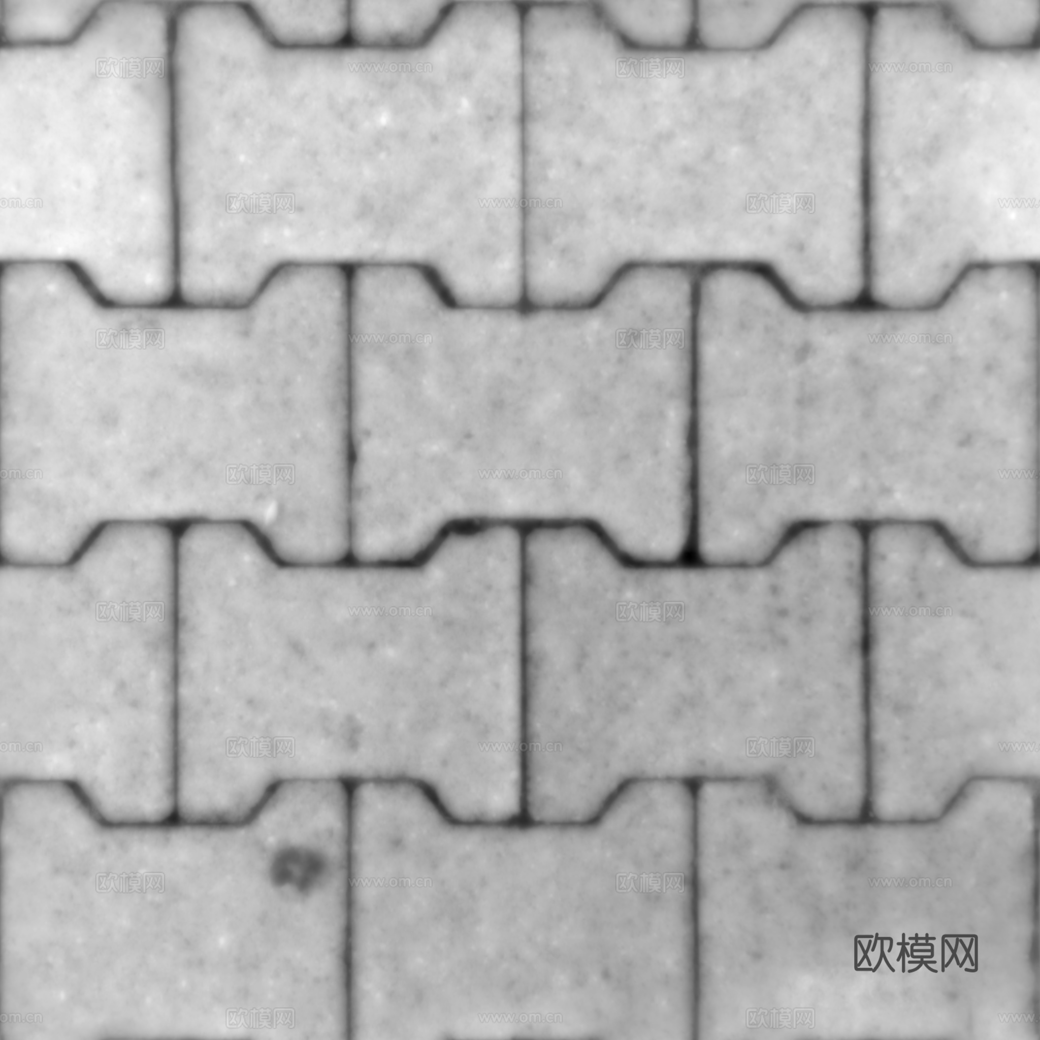 无缝地砖水泥砖铺路砖户外砖广场砖 PBR材质贴图 2k