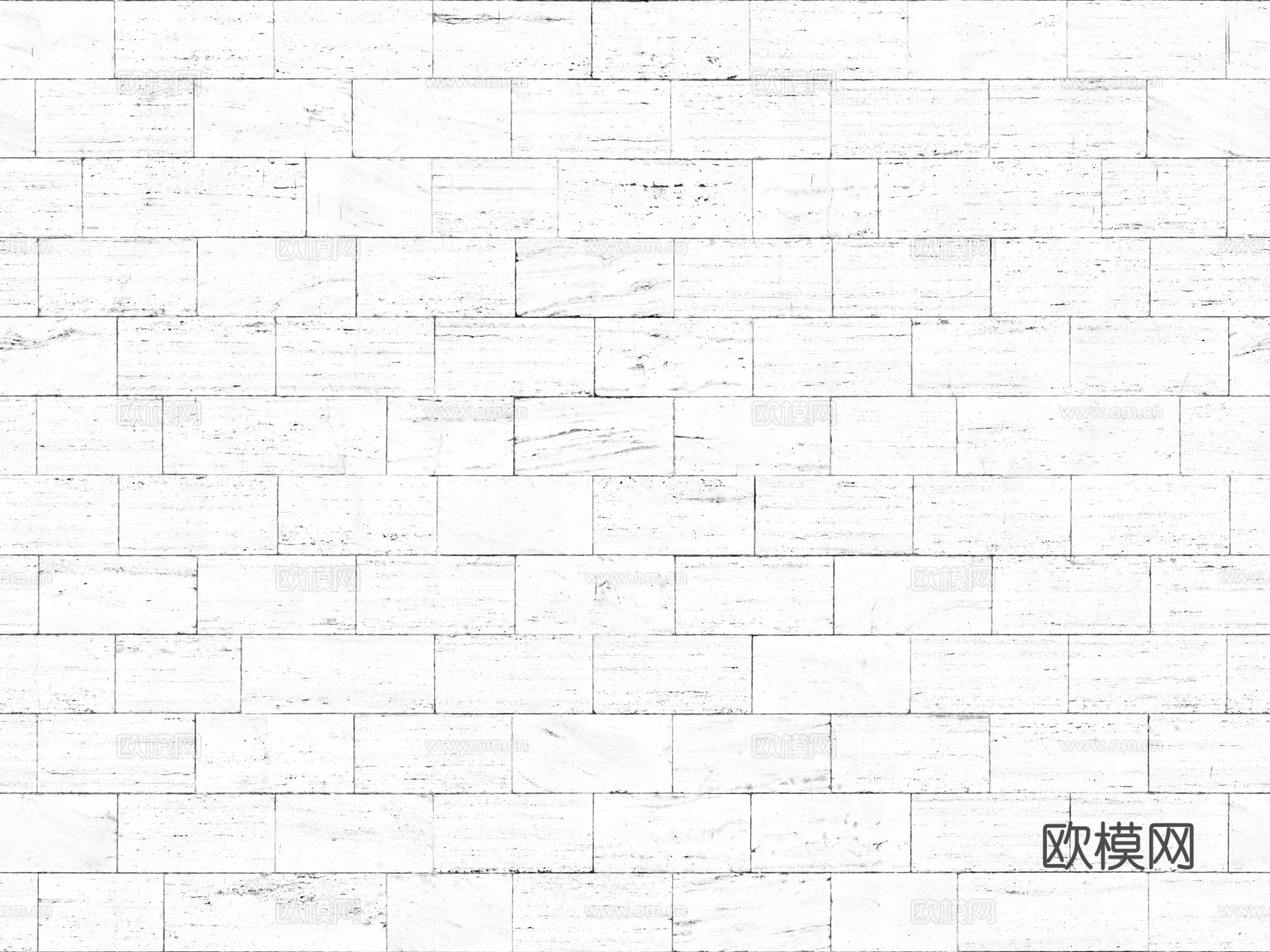 无缝洞石墙砖石砖铺路砖户外砖 PBR材质贴图 2k