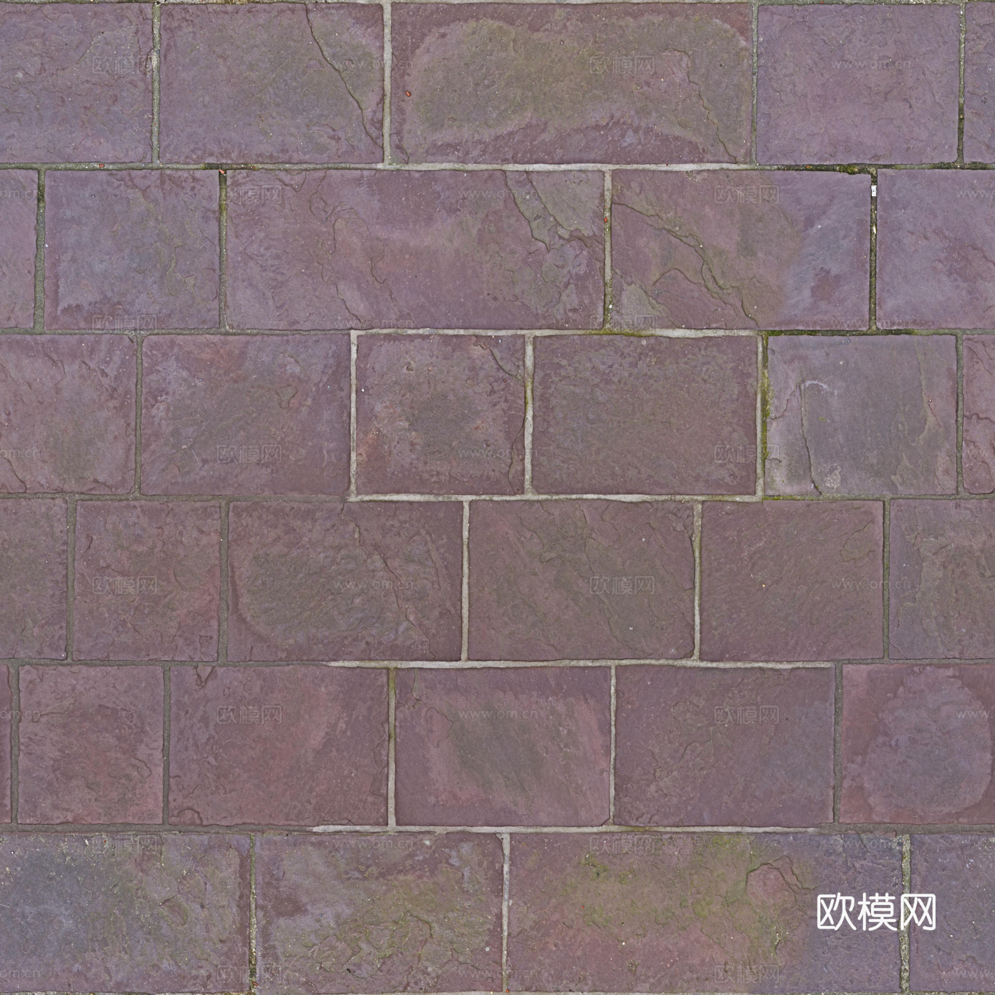 无缝地砖墙砖石砖铺路砖户外砖 PBR材质贴图 2k