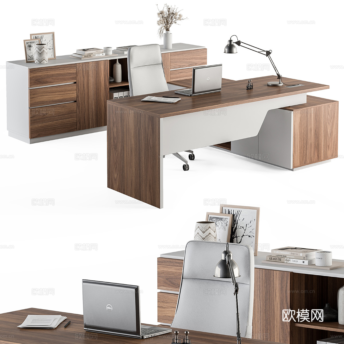 办公桌椅柜3d模型下载