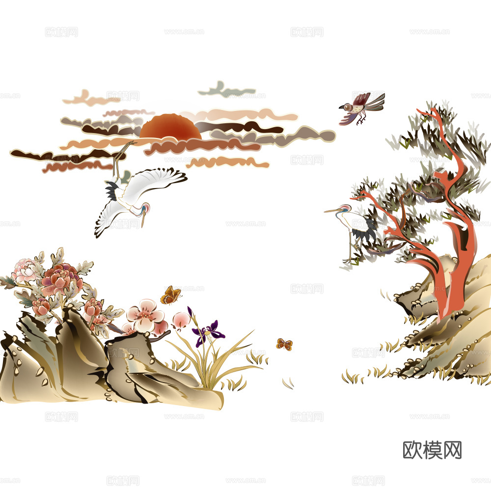 高清中式装饰画下载