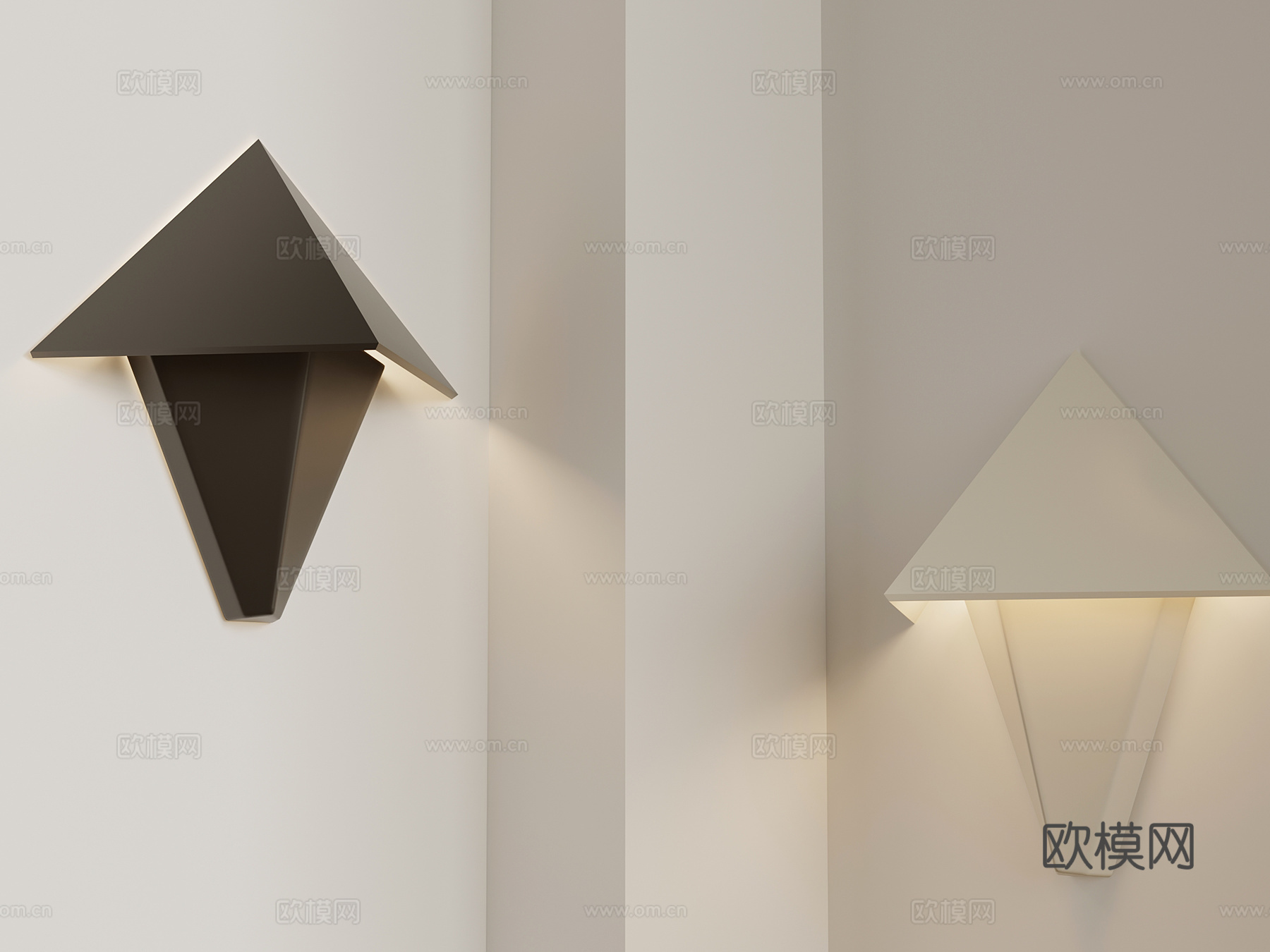 现代壁灯 极简壁灯su模型
