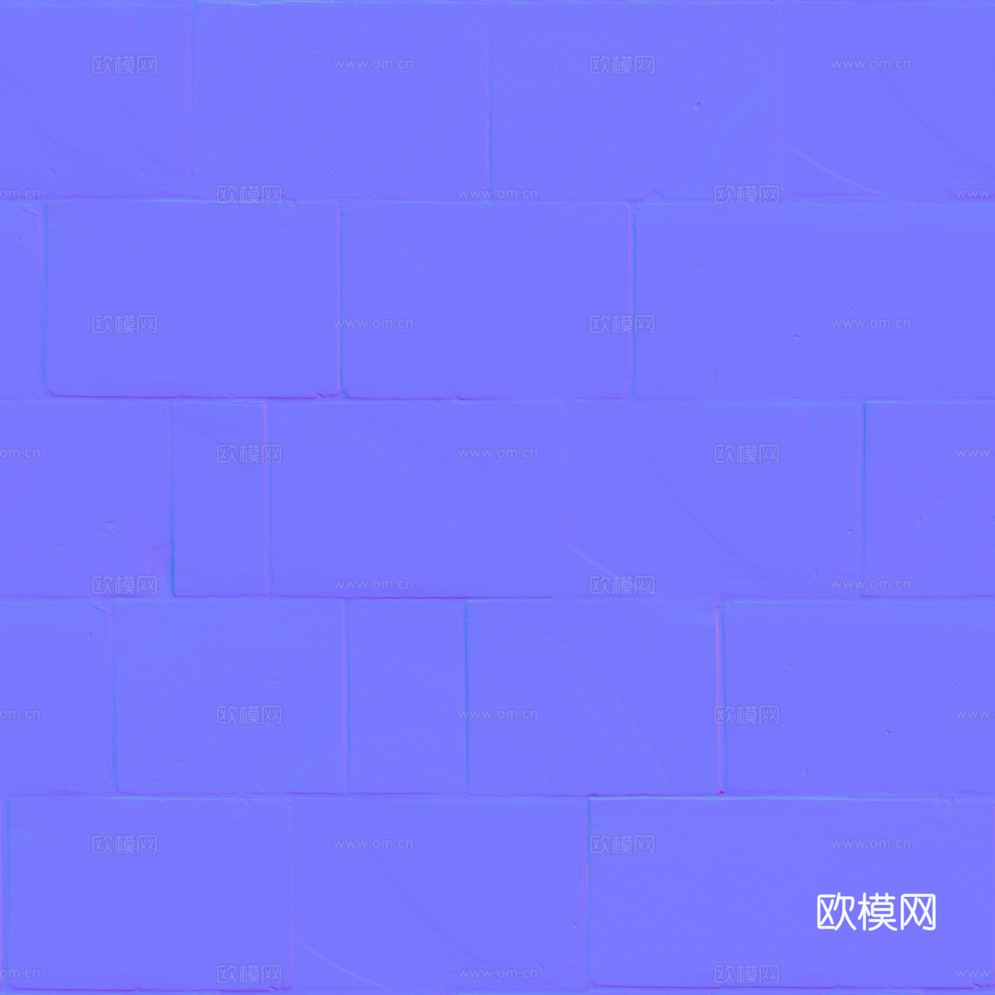 无缝地砖墙砖石砖石板铺路砖户外砖 PBR材质贴图 2k