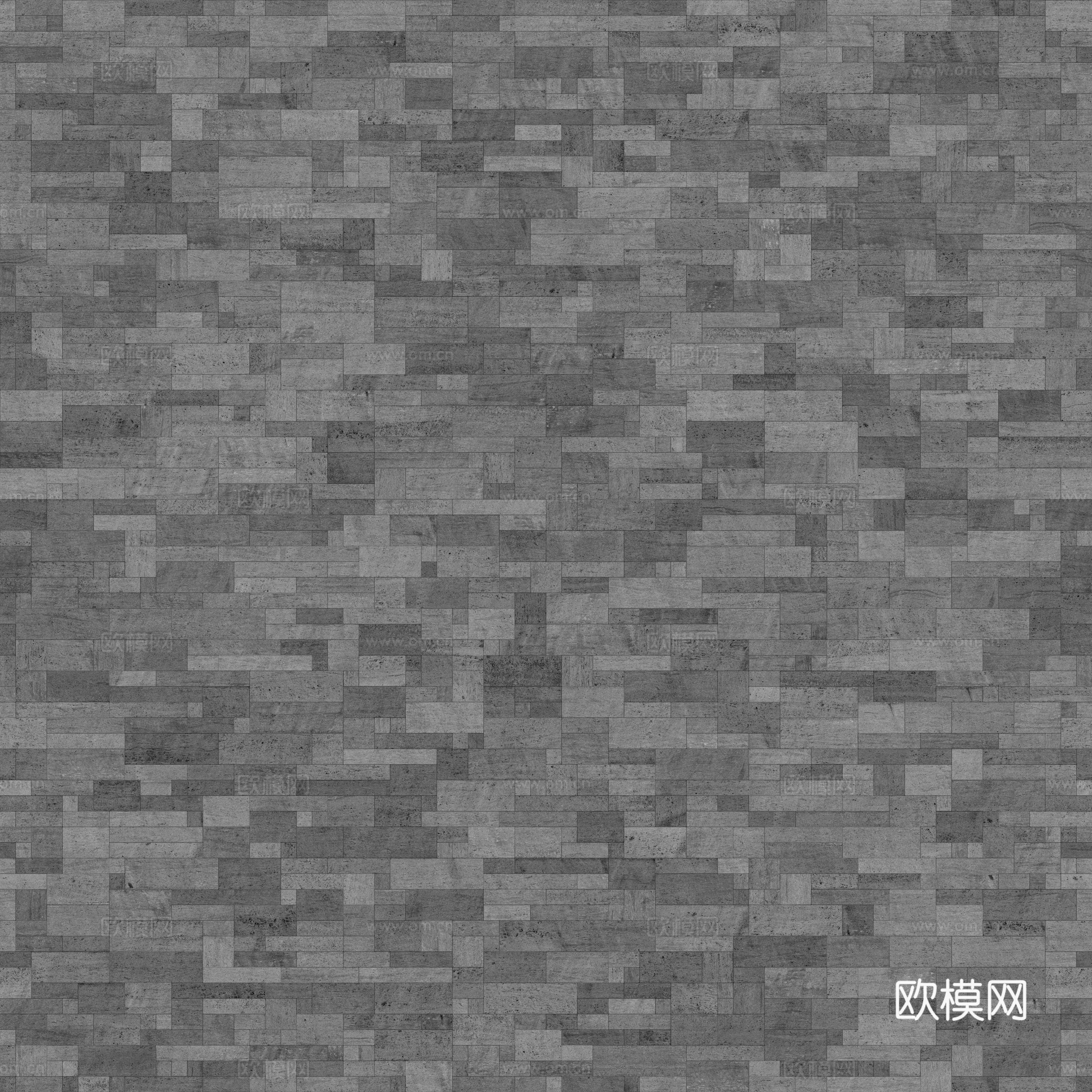 无缝洞石墙砖地砖石砖铺路砖户外砖 PBR材质贴图 4k