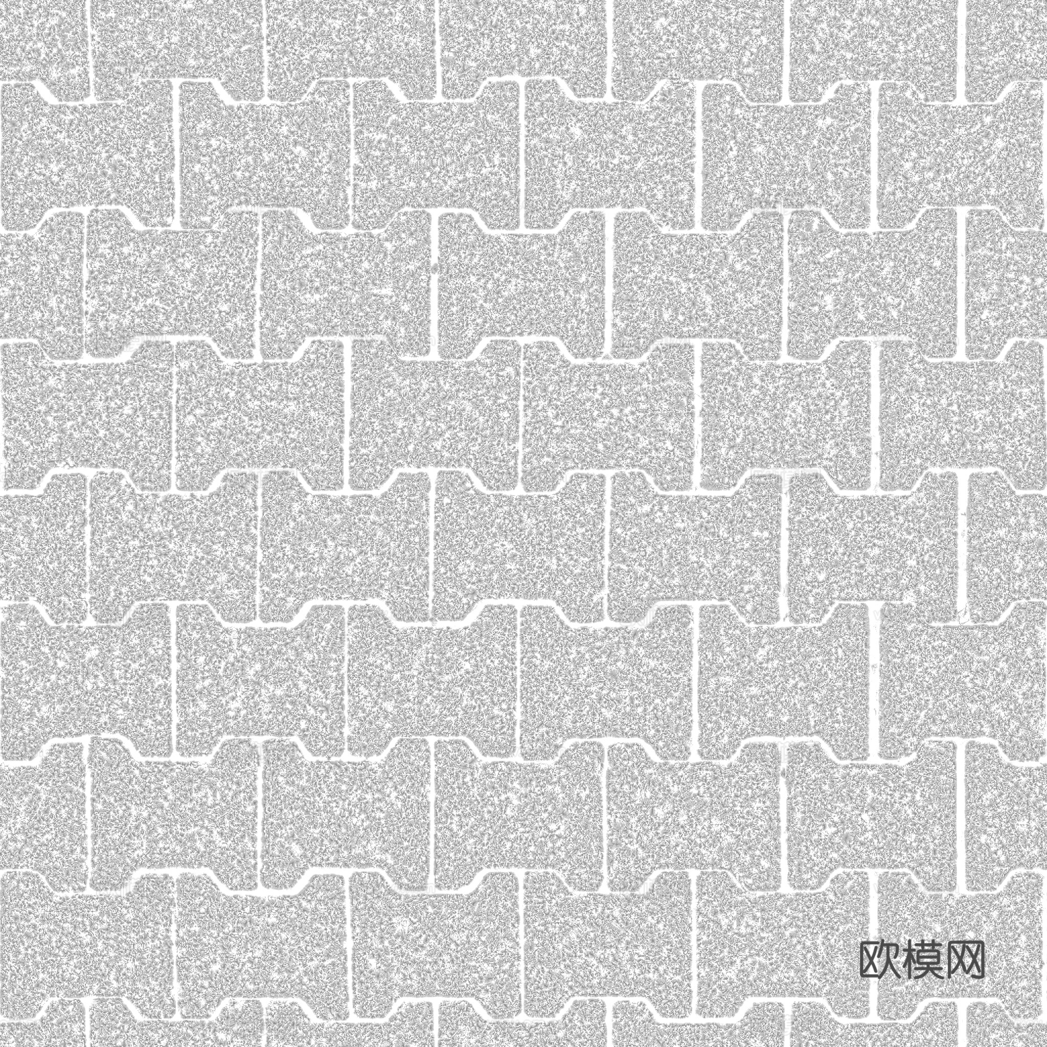 无缝地砖水泥砖铺路砖户外砖广场砖 PBR材质贴图 2k