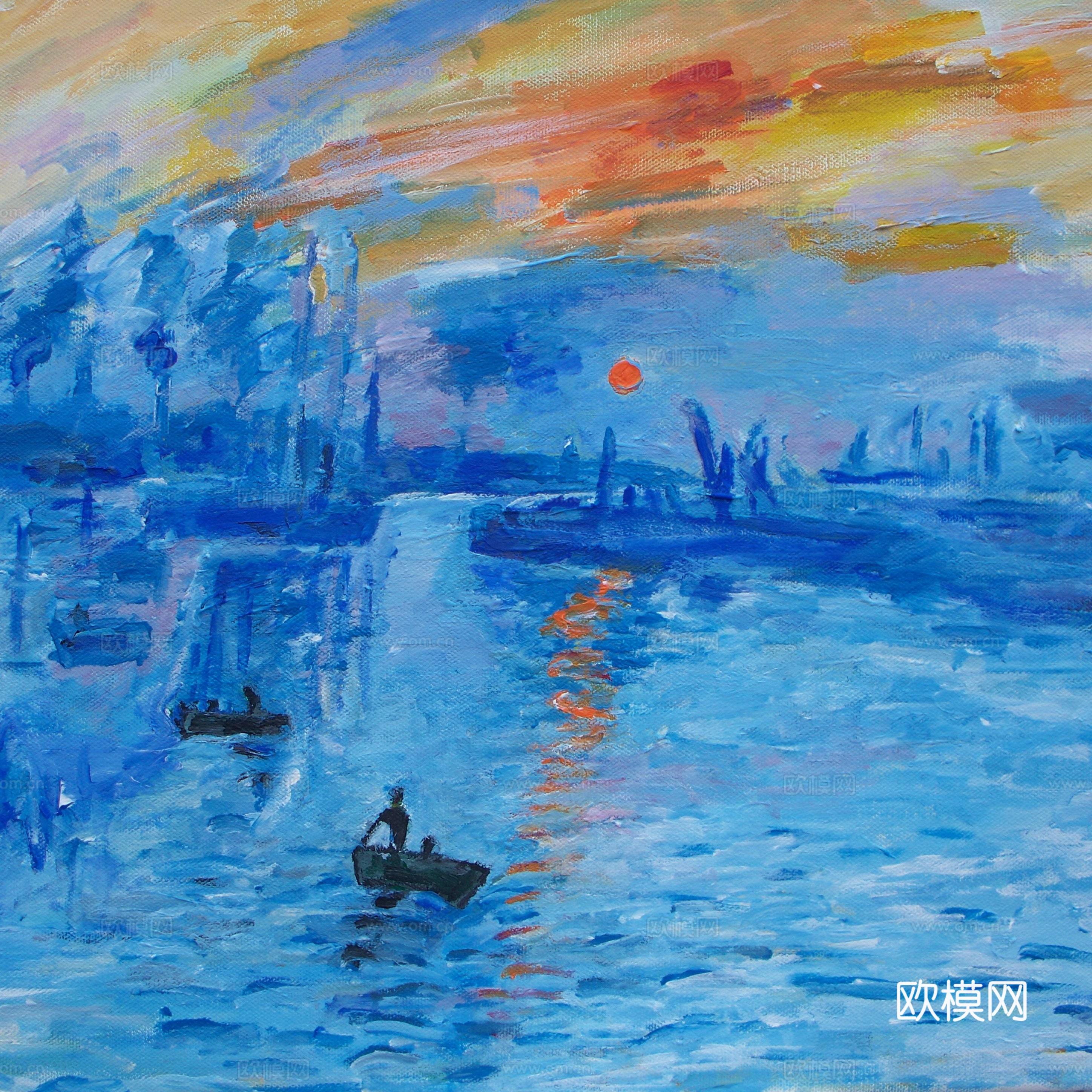 现代装饰画 油画 抽象画 艺术画贴图