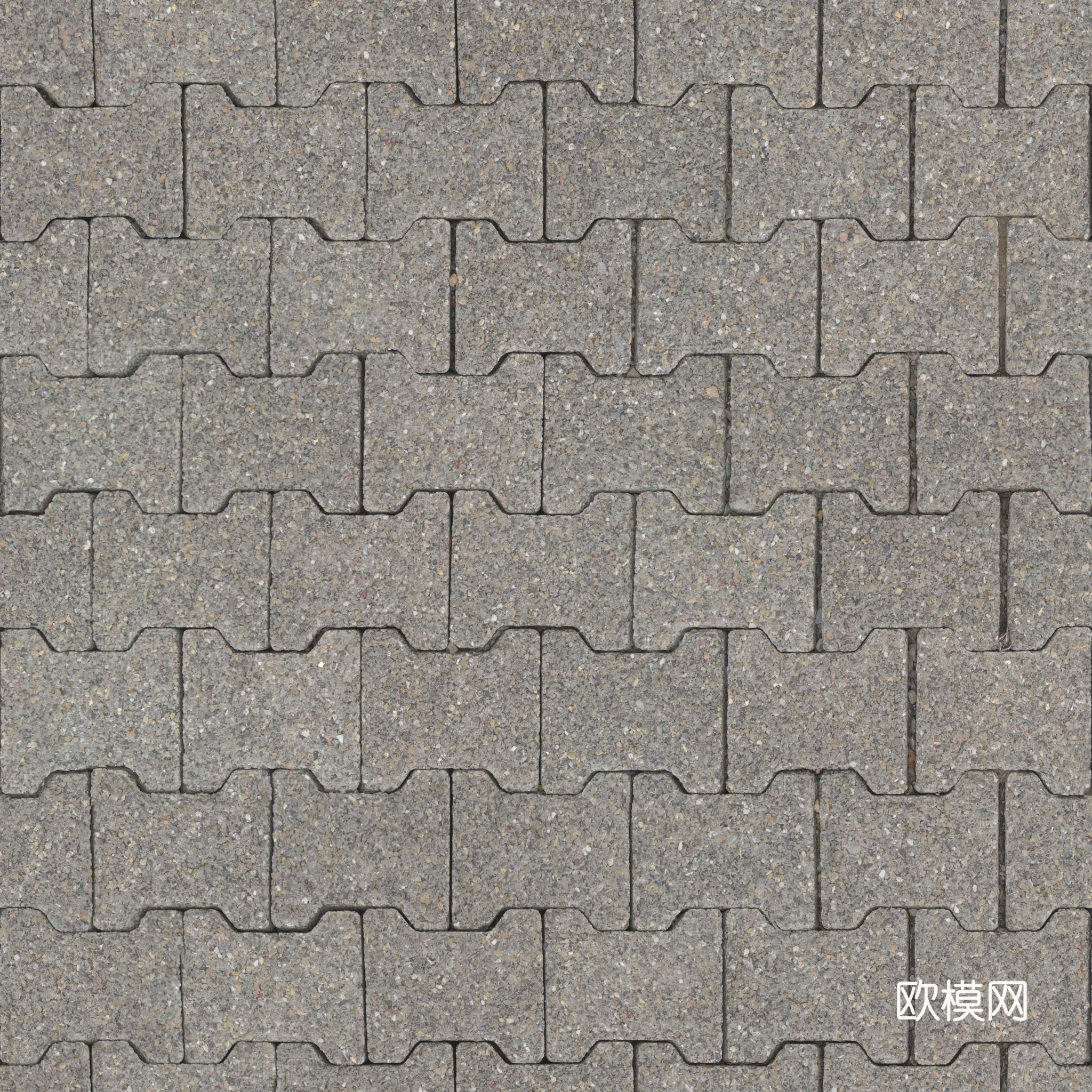 无缝地砖水泥砖铺路砖户外砖广场砖 PBR材质贴图 2k