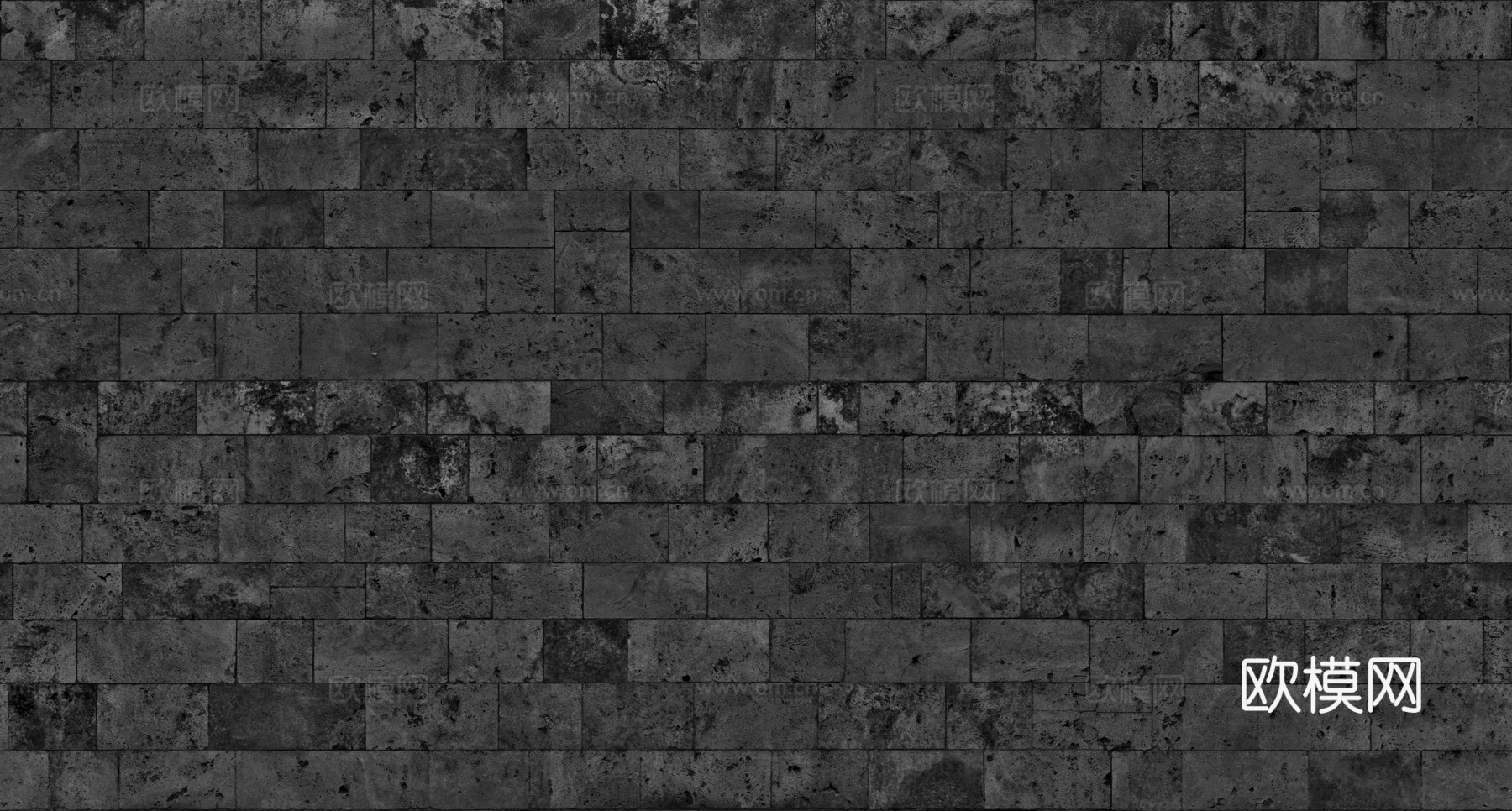 无缝洞石墙砖石砖铺路砖户外砖 PBR材质贴图 4k