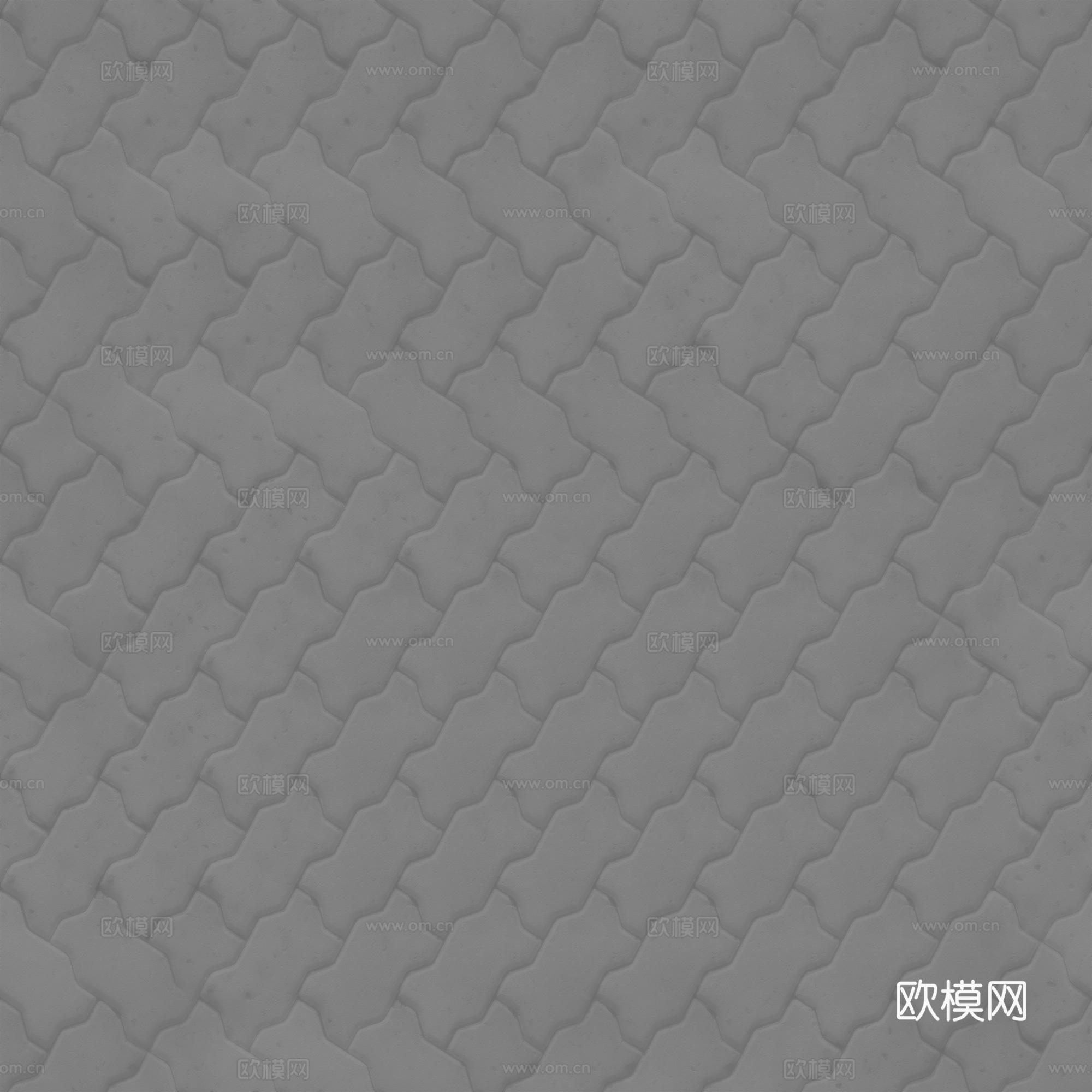 无缝地砖水泥砖铺路砖户外砖广场砖 PBR材质贴图 2k