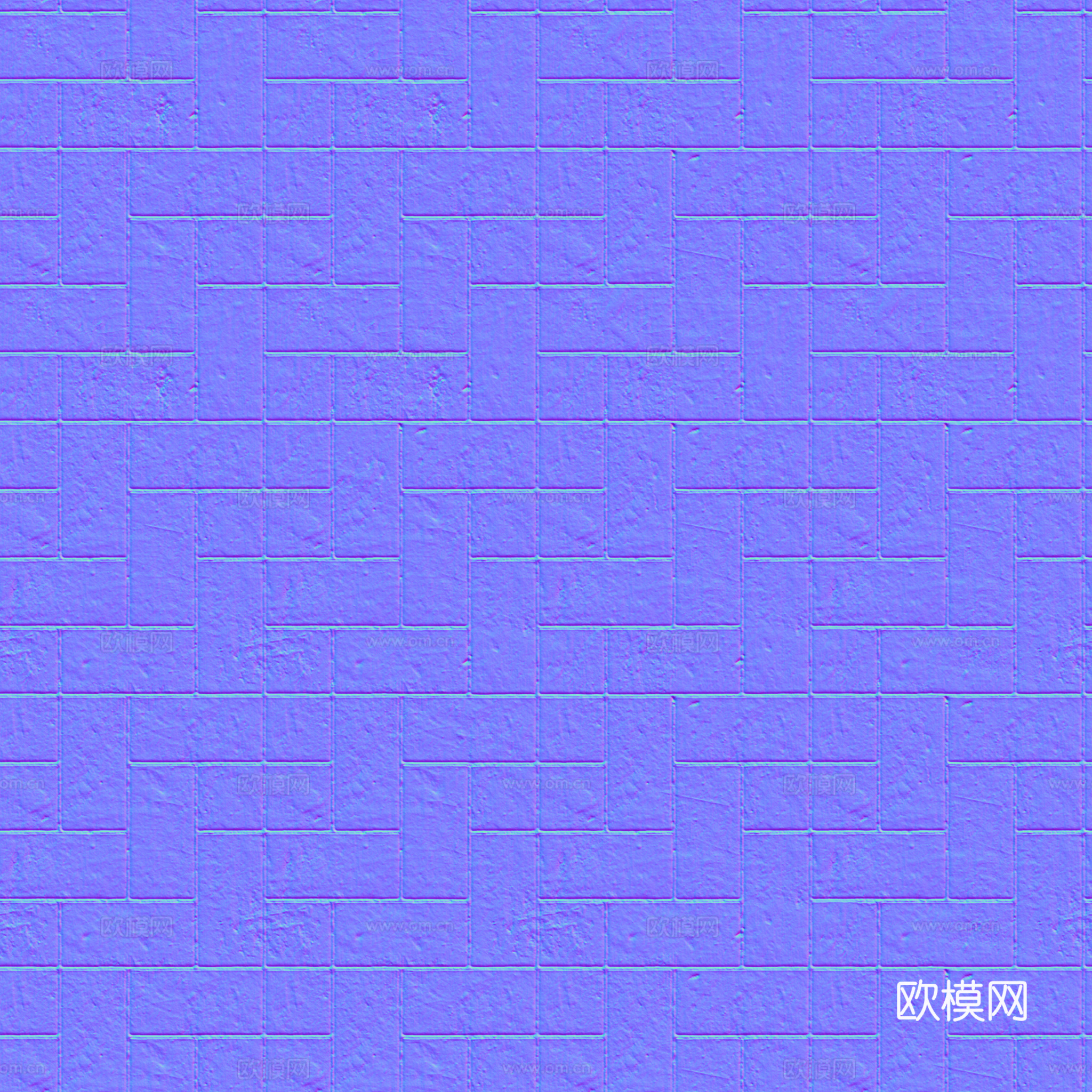无缝地砖石砖铺路砖户外砖 PBR材质贴图 2k