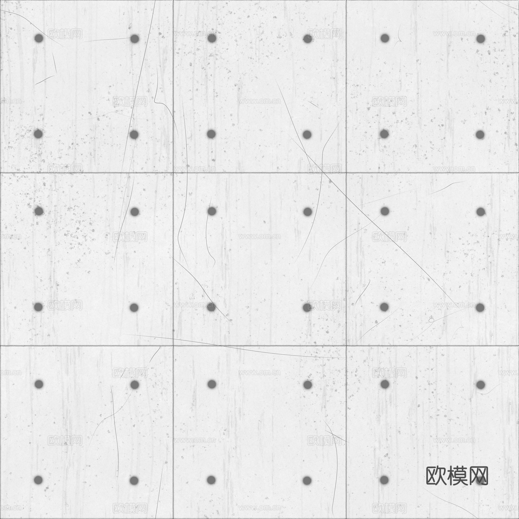 无缝混凝土清水混凝土水泥墙面 PBR材质贴图 2k