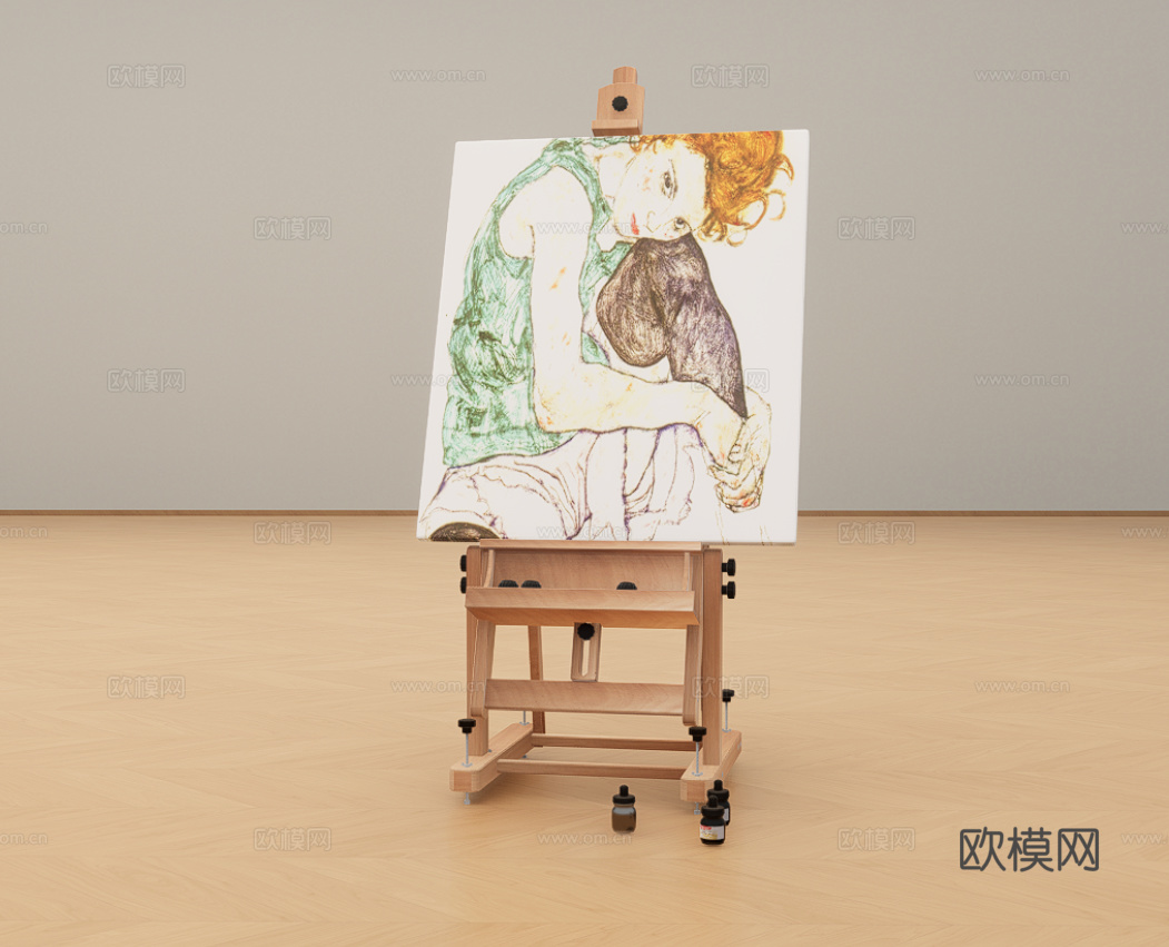 画架画具su模型