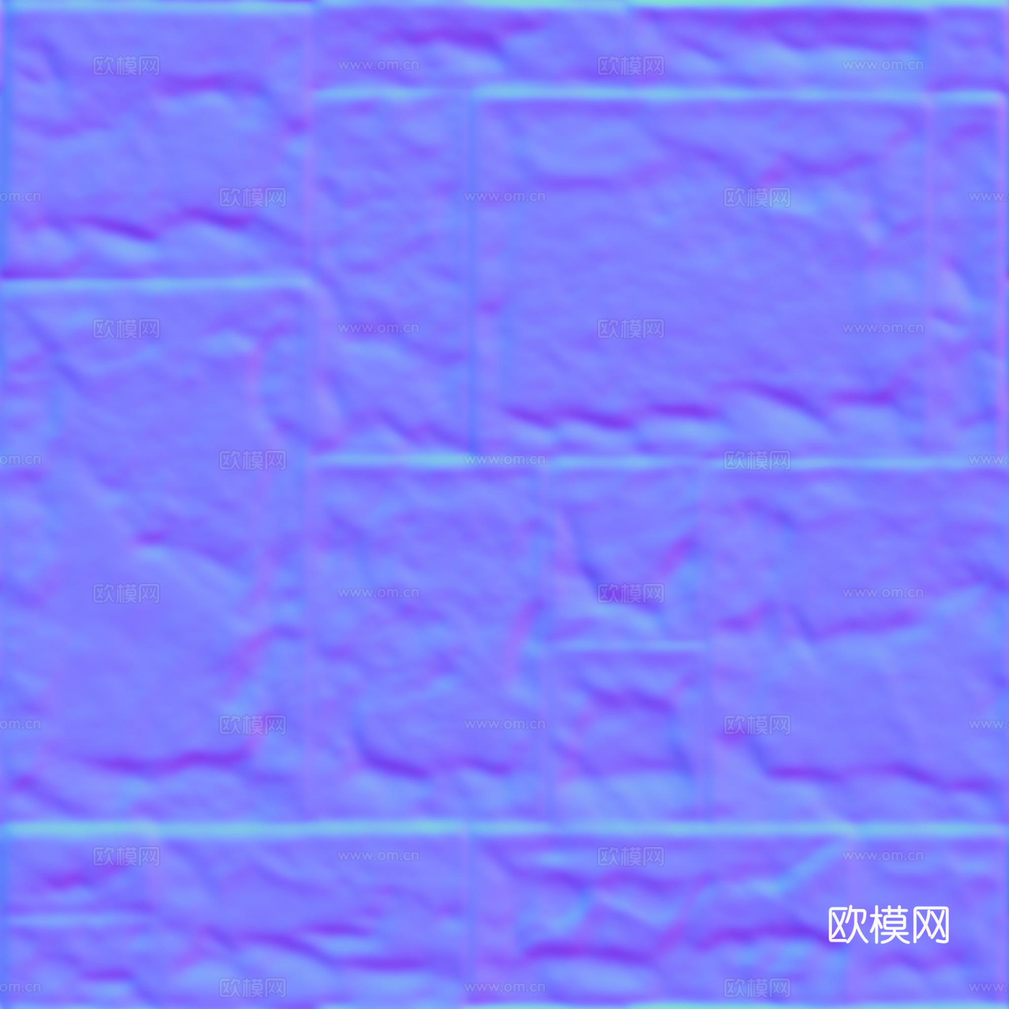 无缝墙砖石砖户外砖PU石 PBR材质贴图 2k