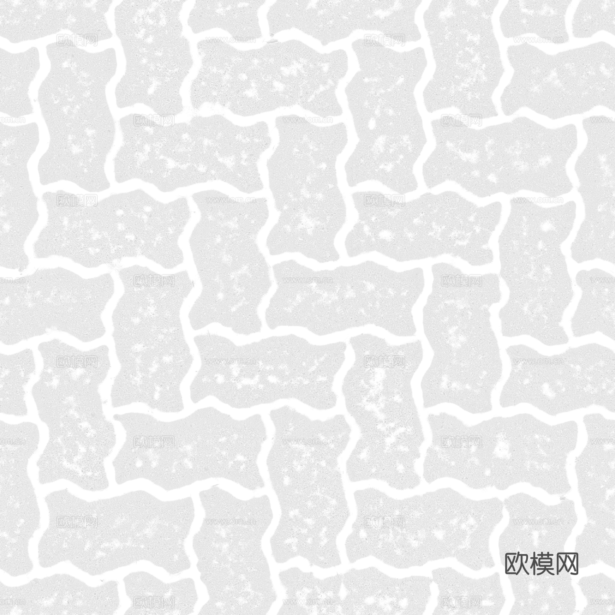 无缝地砖水泥砖铺路砖户外砖广场砖 PBR材质贴图 2k