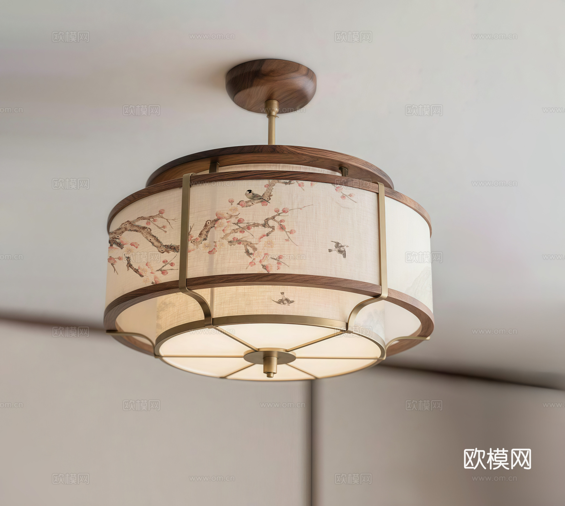 新中式吊灯 装饰灯su模型