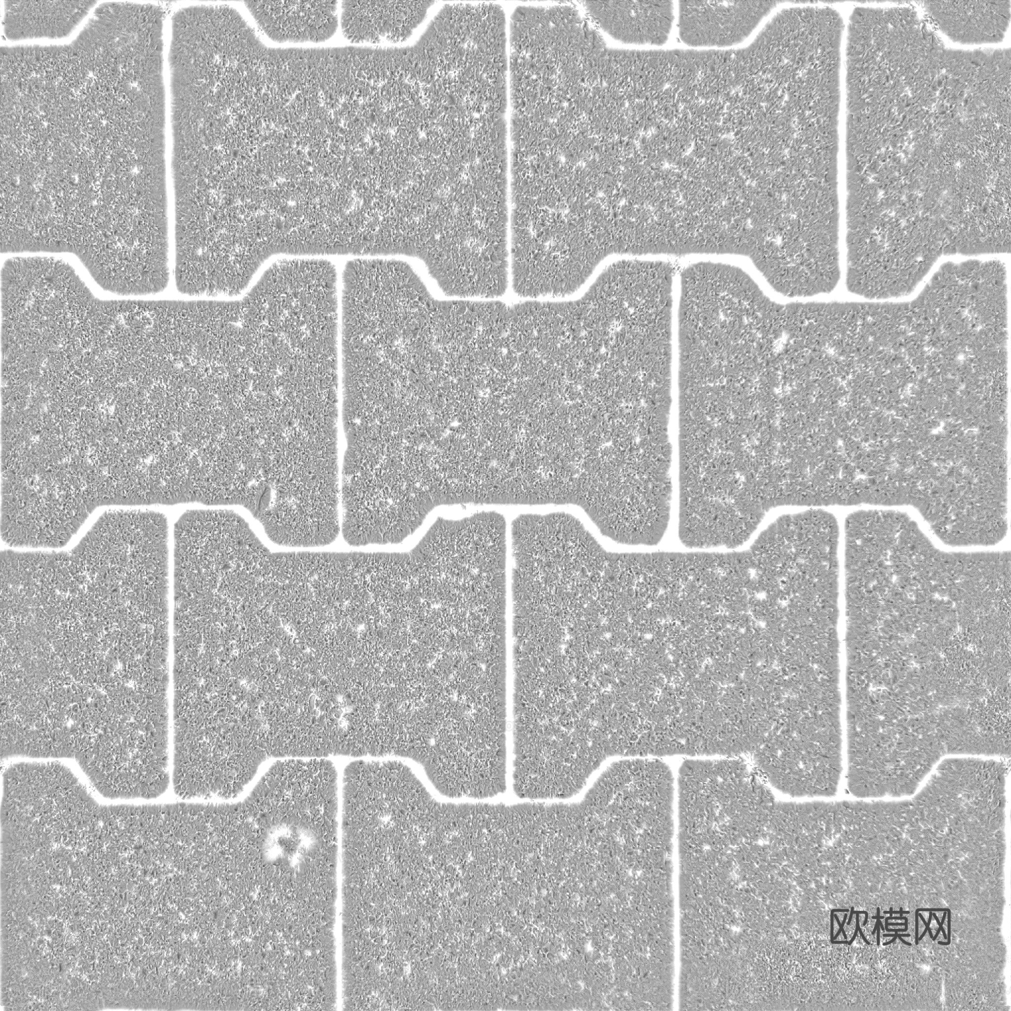 无缝地砖水泥砖铺路砖户外砖广场砖 PBR材质贴图 2k