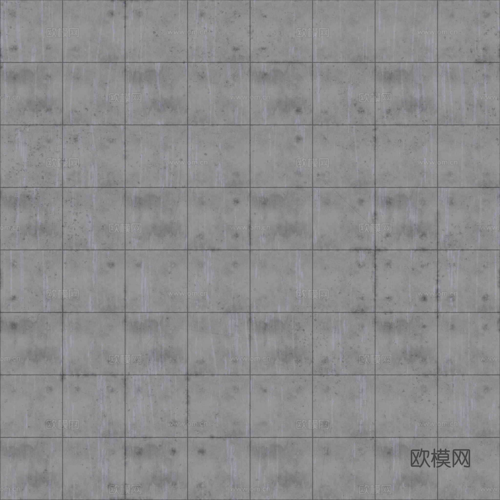 无缝混凝土清水混凝土水泥墙面 PBR材质贴图 2k
