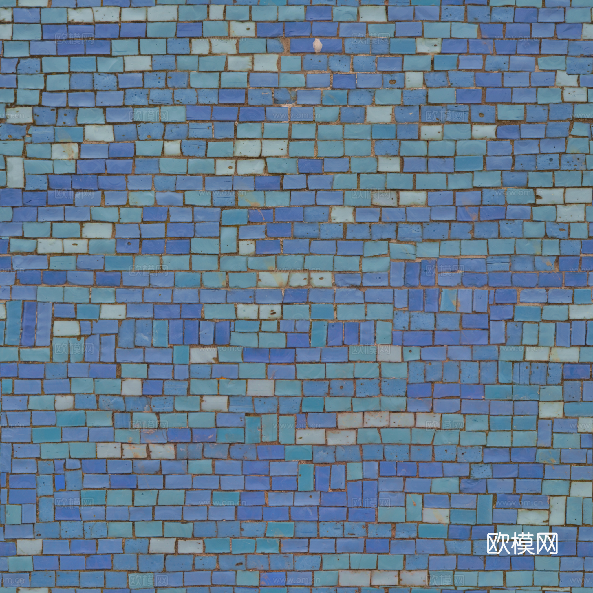 无缝地砖水泥砖铺路砖户外砖广场砖 PBR材质贴图 2k