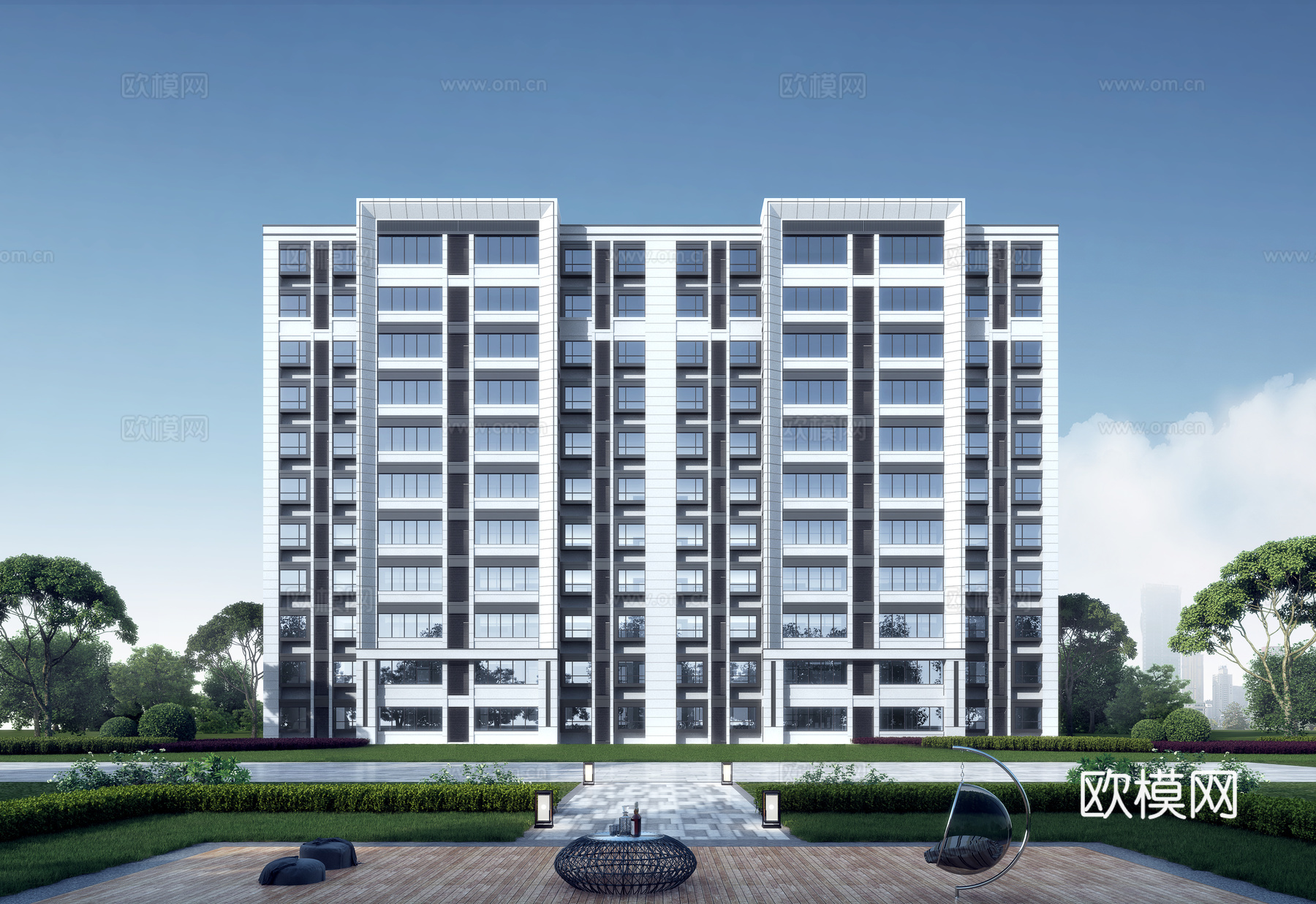 多层住宅3d模型下载