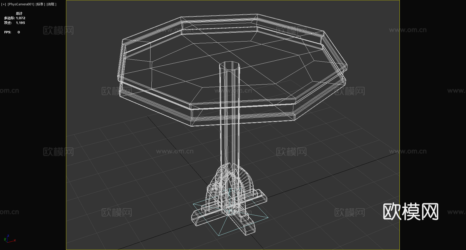 八角桌 雕花桌 实木桌 装饰桌 复古桌3d模型