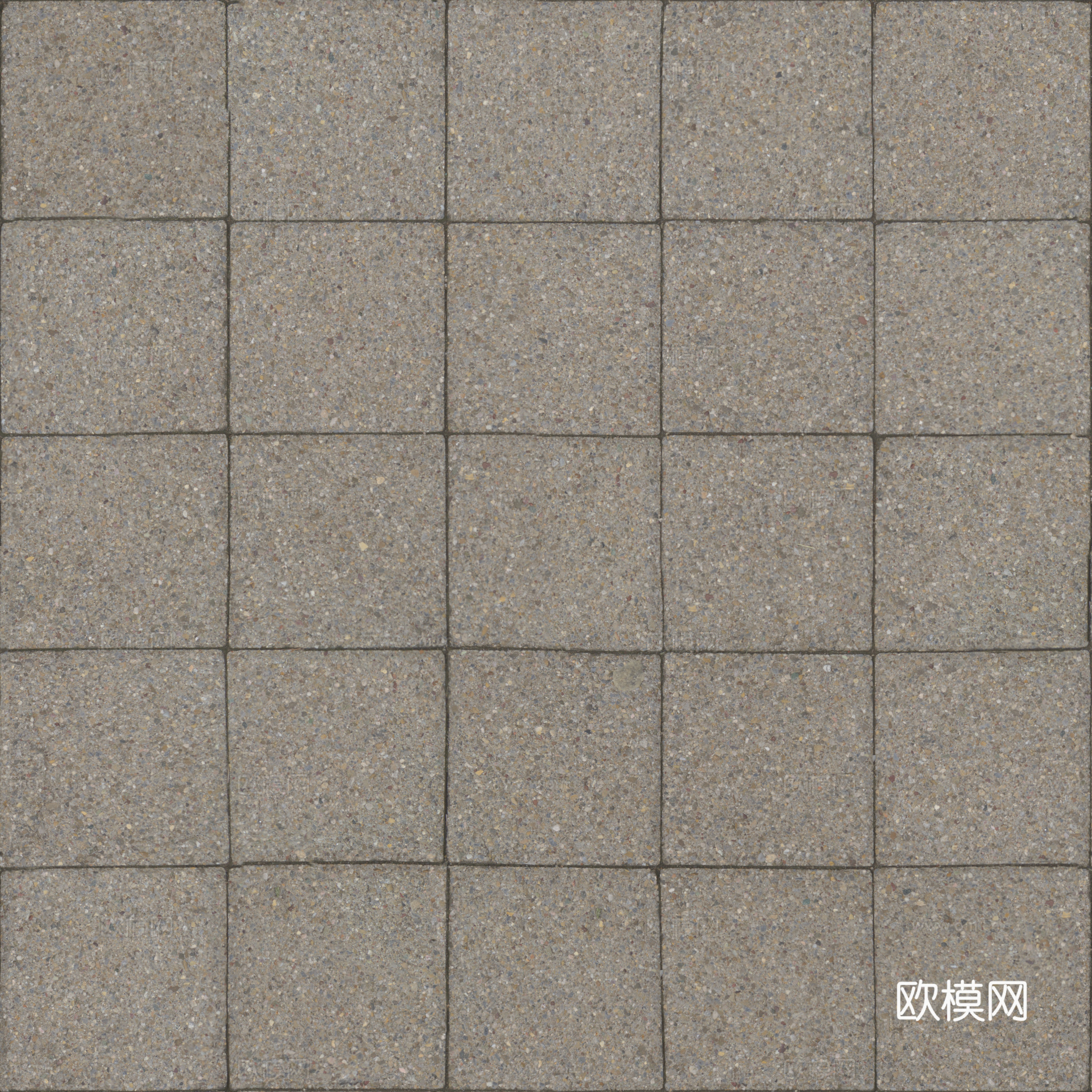 无缝地砖水泥砖铺路砖户外砖广场砖 PBR材质贴图 2k