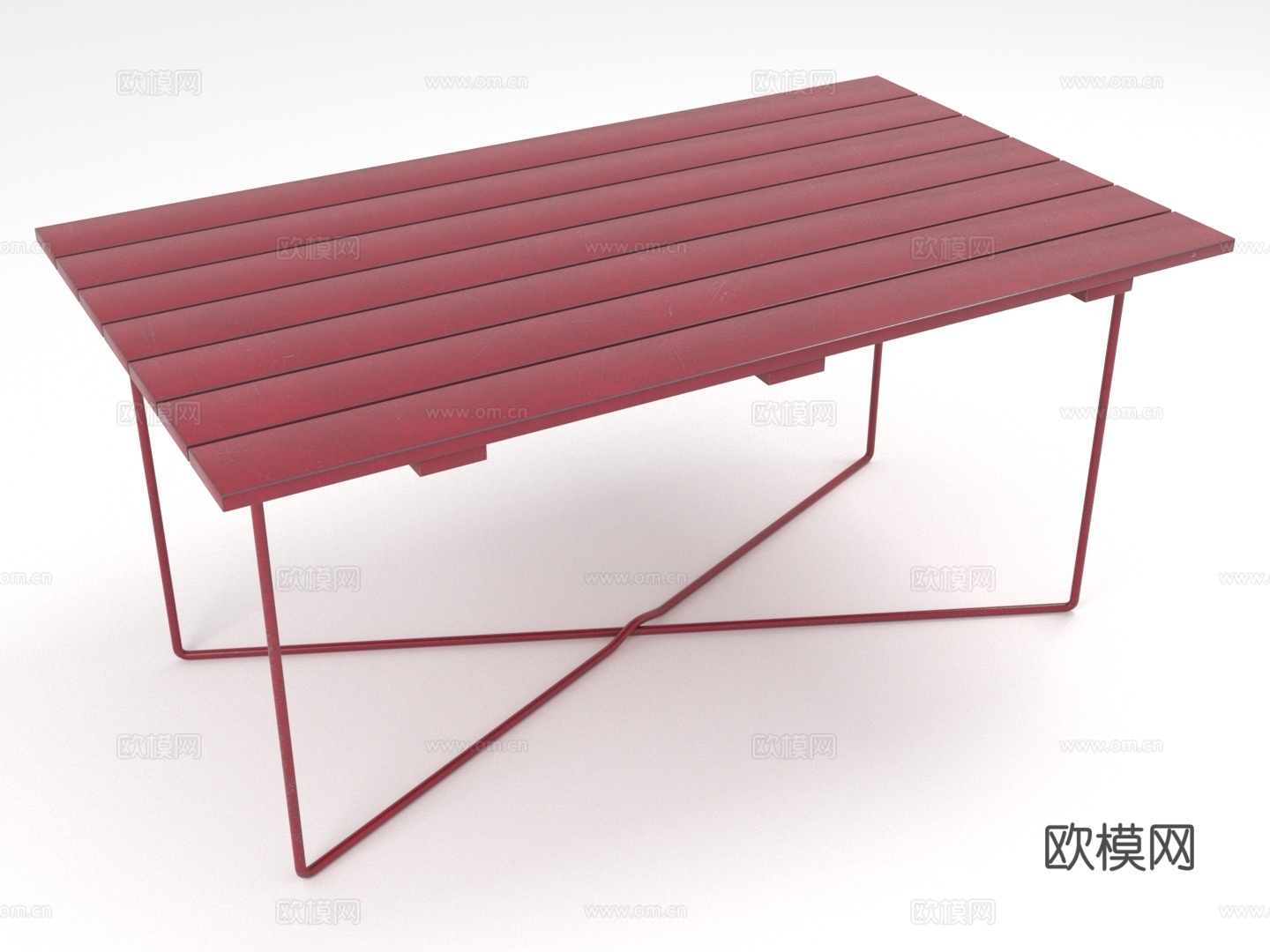 茶几 金属桌 简约风格 长方形桌子 户外家具3d模型
