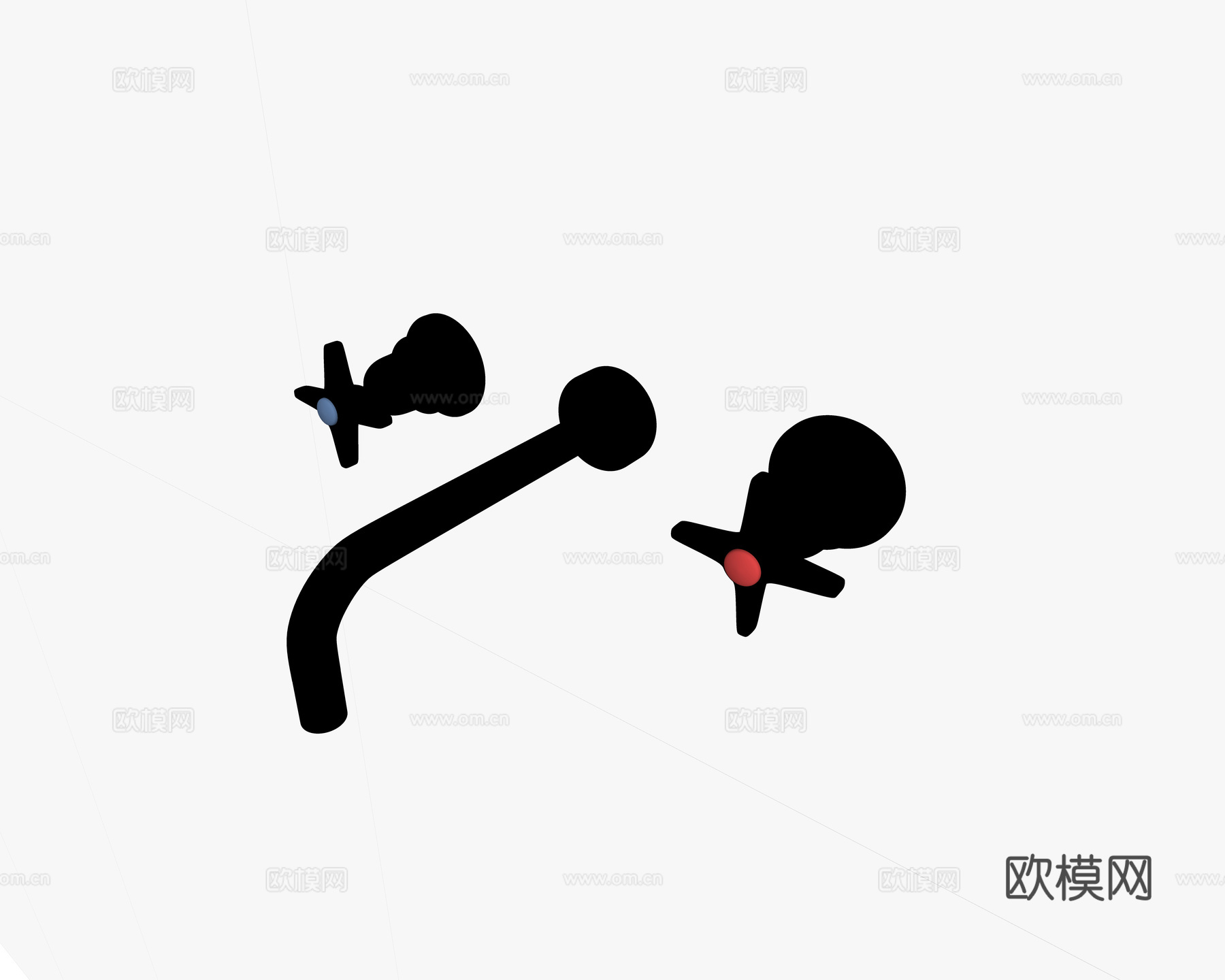 法式复古水龙头 现代水龙头su模型