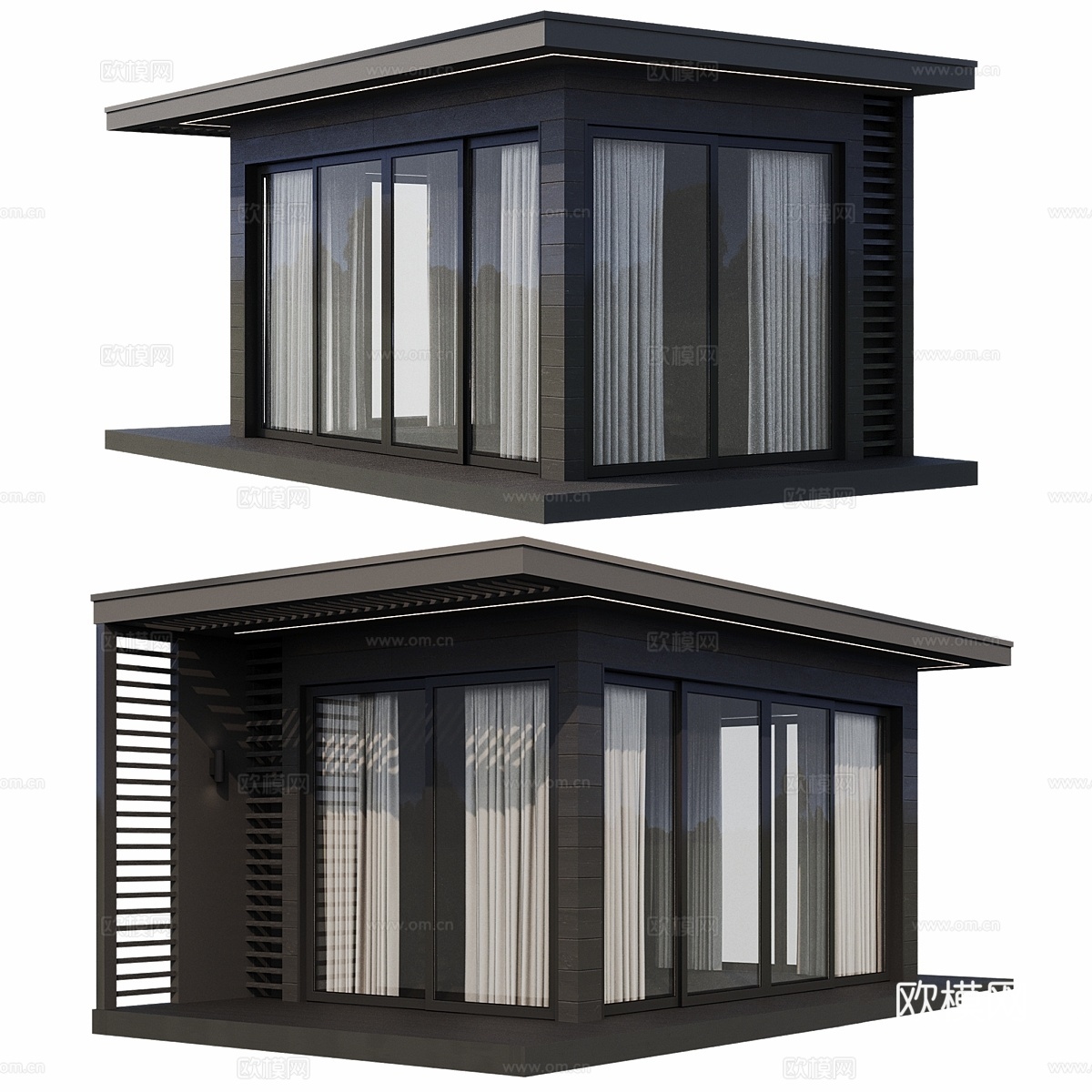 现代花园凉亭3d模型