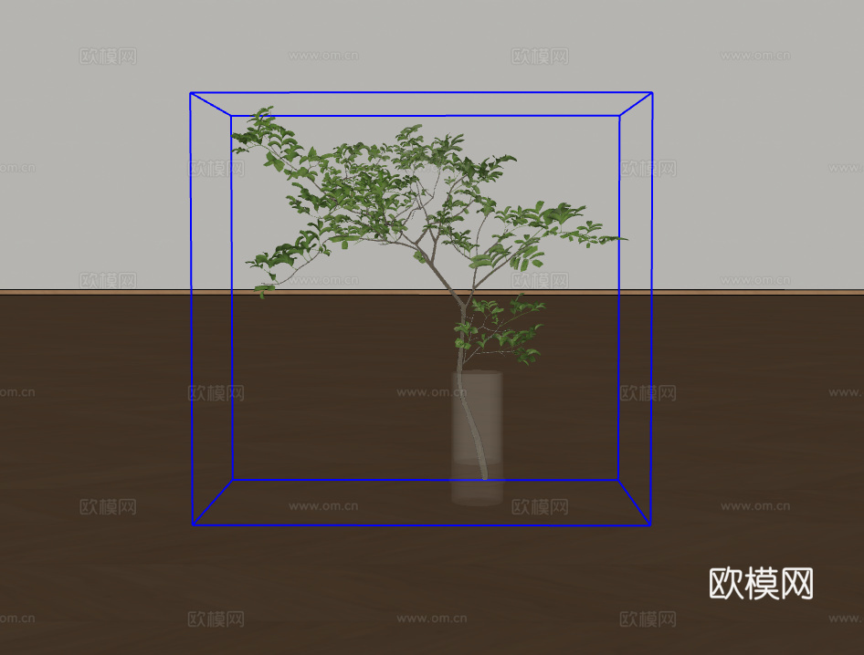 花瓶绿植su模型