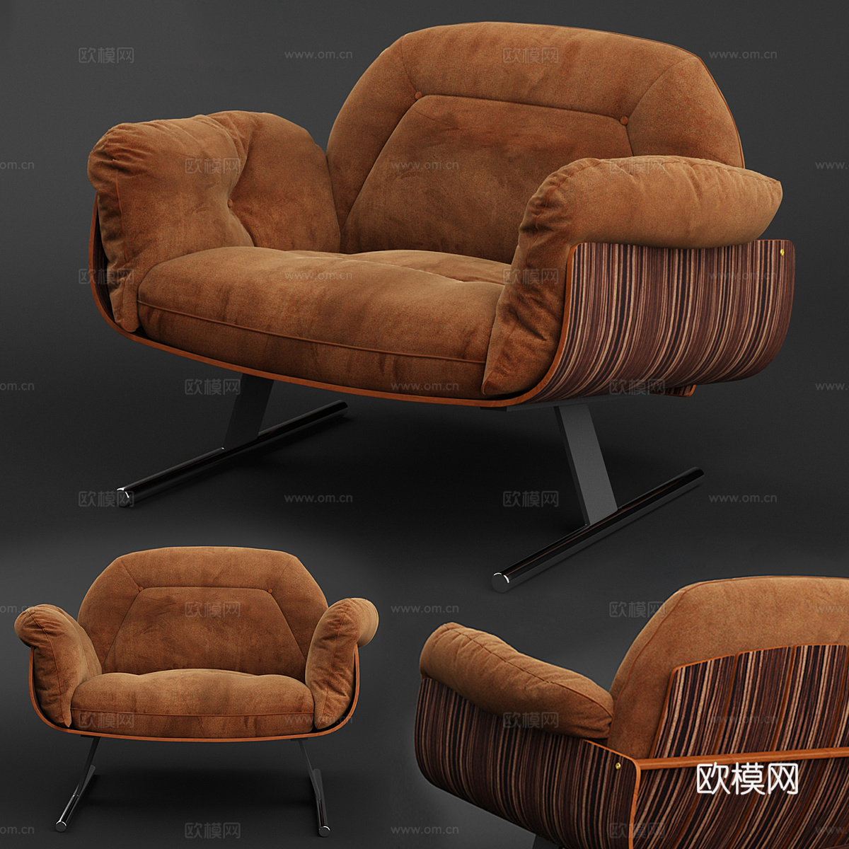 单人沙发3d模型下载