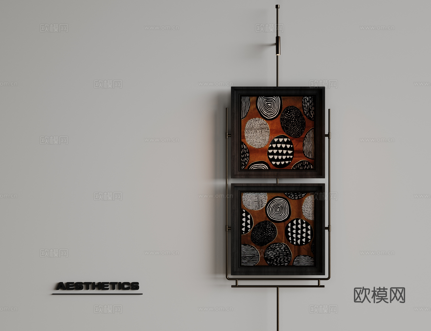 现代极简挂画 侘寂中古风挂画 奶油风装饰画 意式挂画 黑白灰su模型