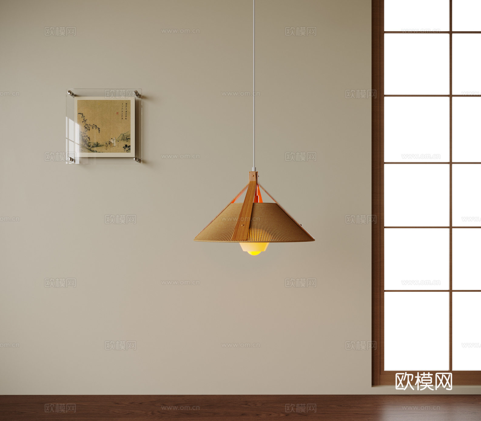 现代吊灯 挂画 床头吊灯 餐厅吊灯su模型