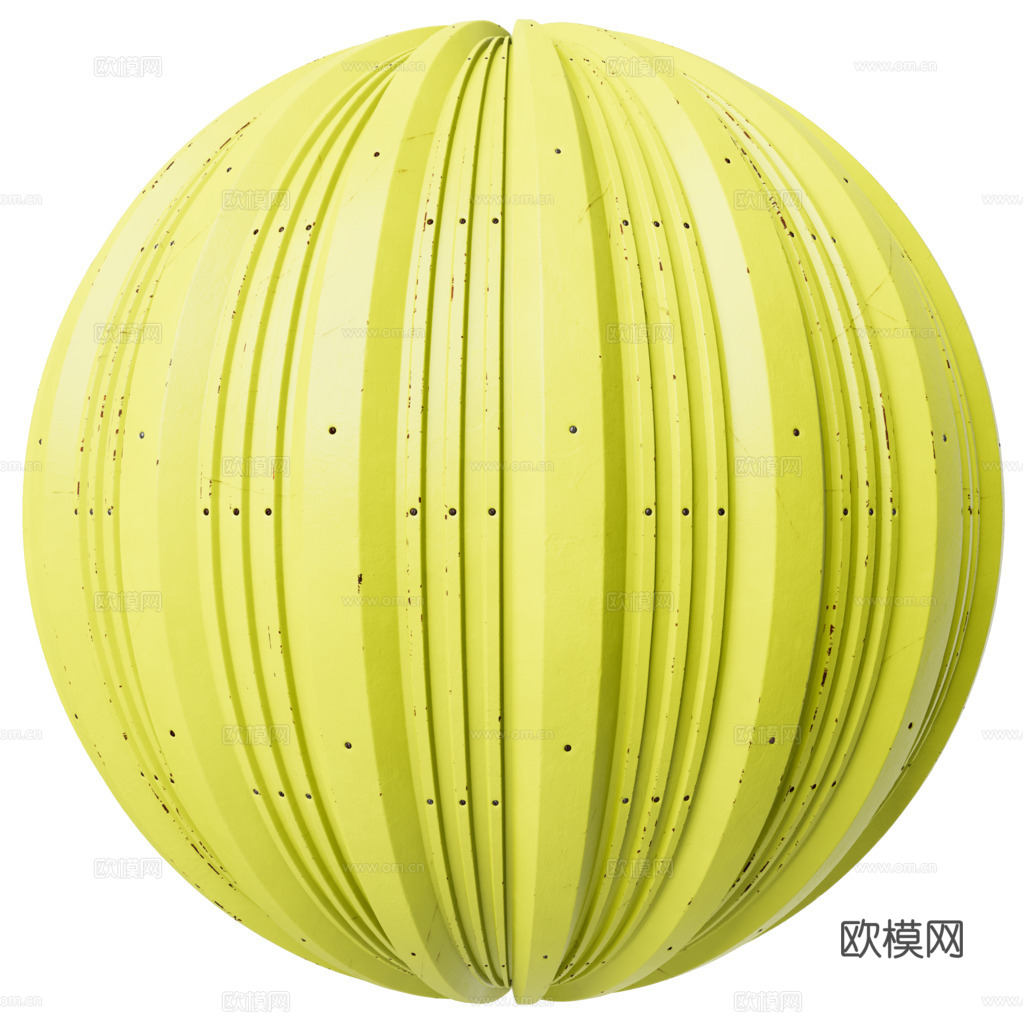 无缝金属波纹板波浪板 PBR材质贴图 2k