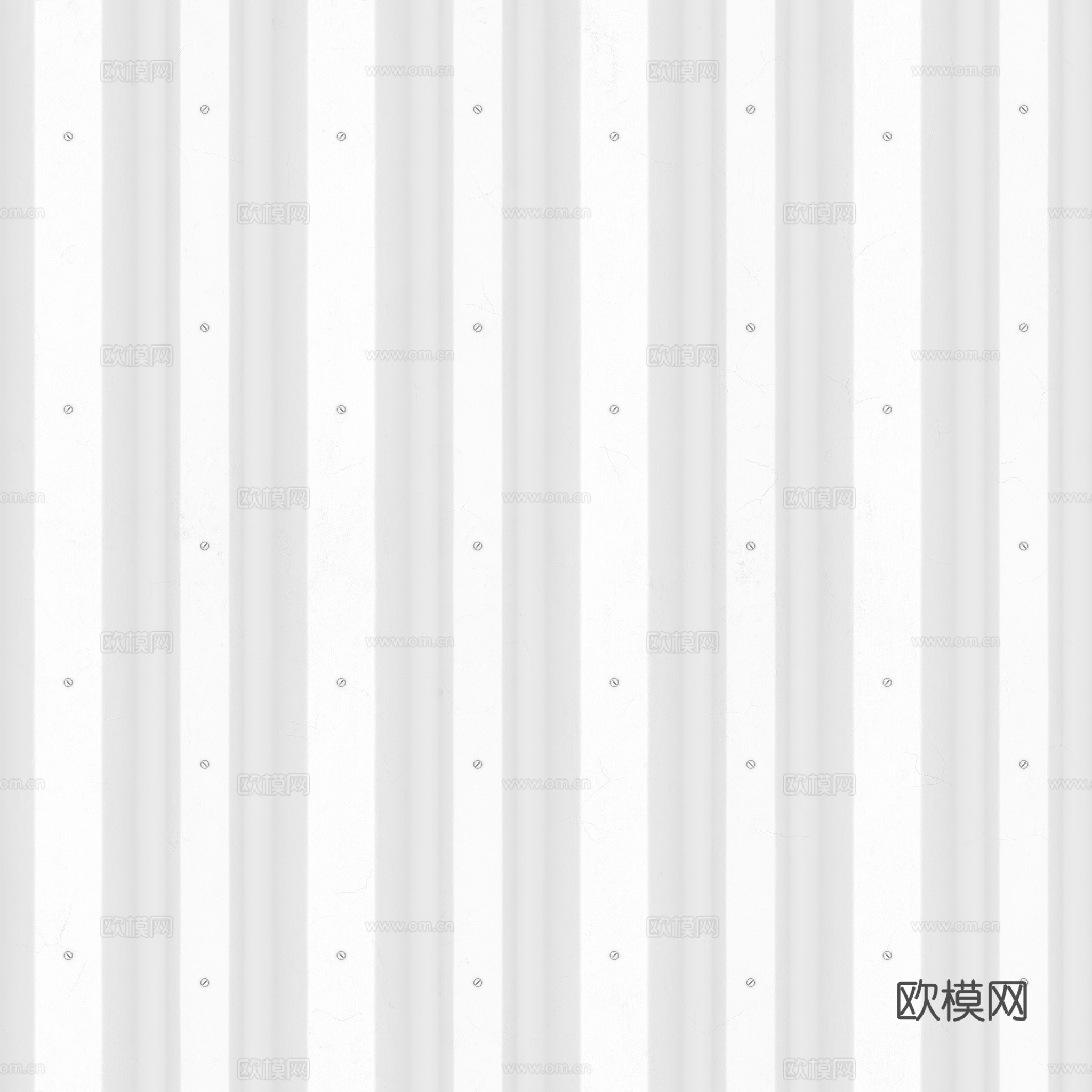 无缝金属波纹板波浪板 PBR材质贴图 2k