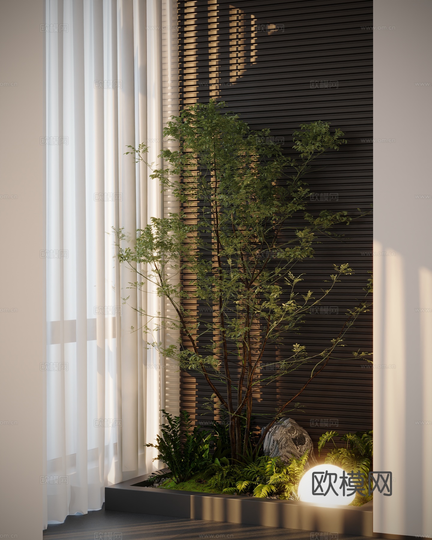 现代室内景观植物su模型
