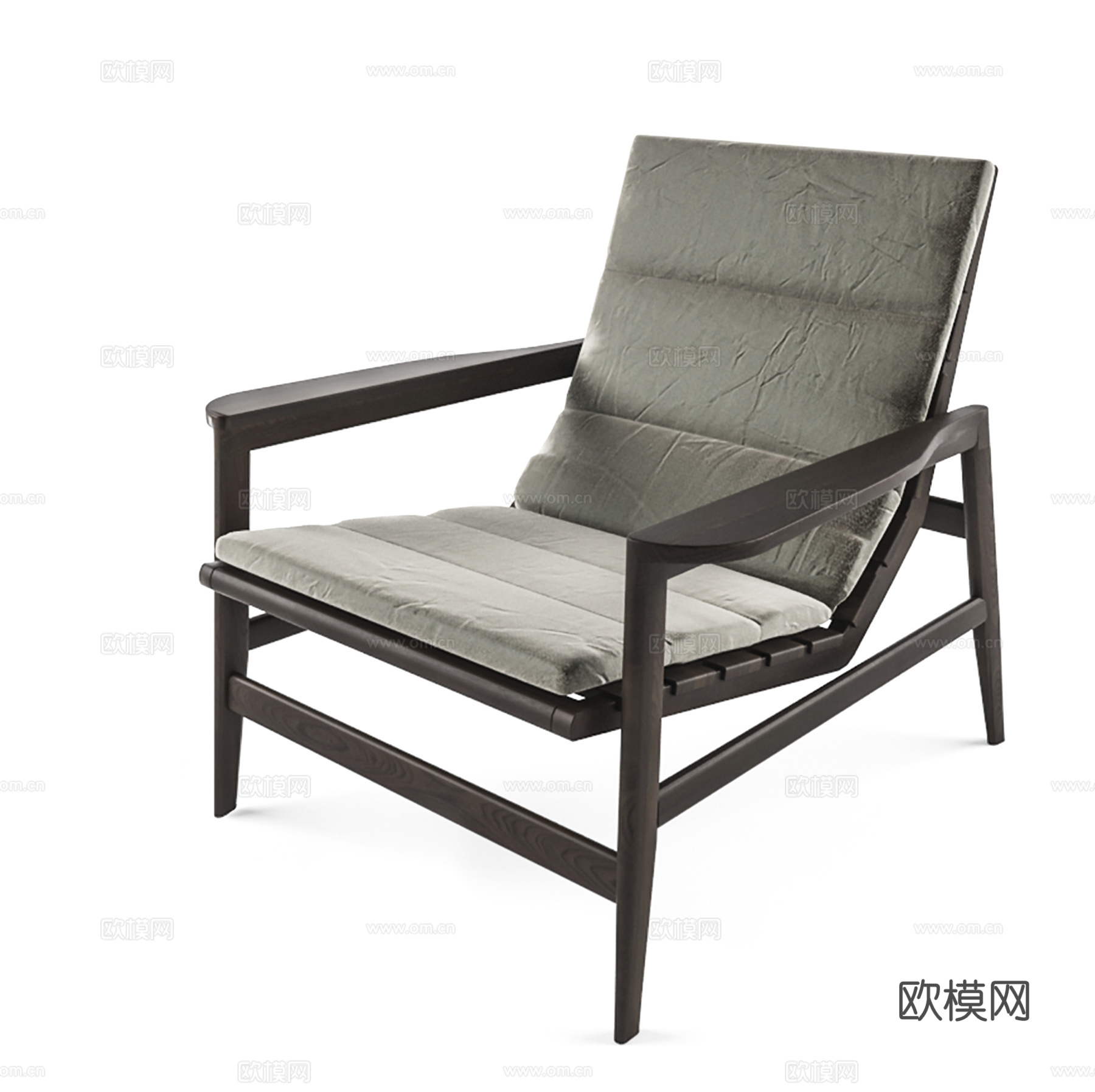 中古风休闲椅 木椅 躺椅 室内躺椅su模型