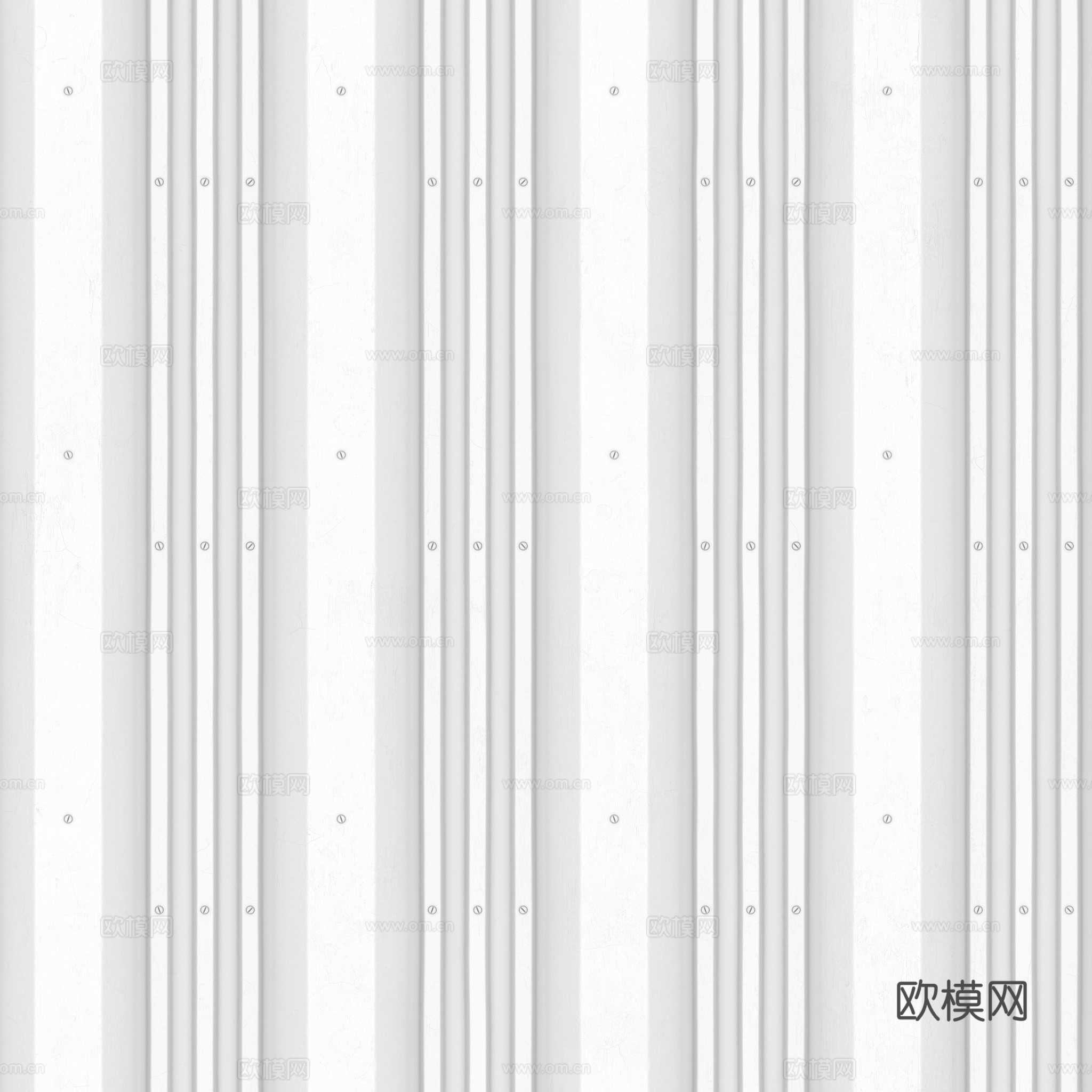 无缝金属波纹板波浪板 PBR材质贴图 2k