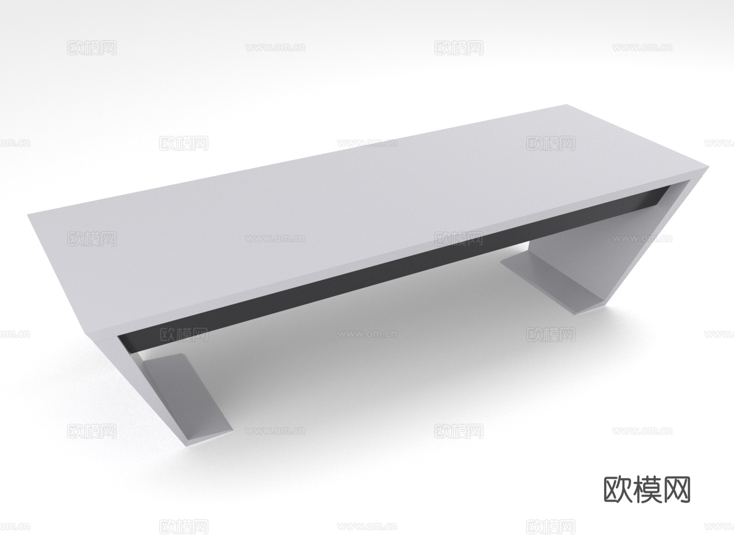 长桌 现代桌 简约桌 办公桌 会议桌3d模型下载（渲染图1）