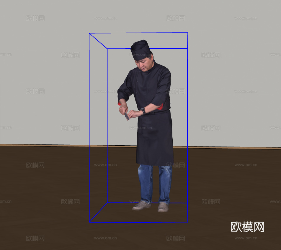 厨师su模型