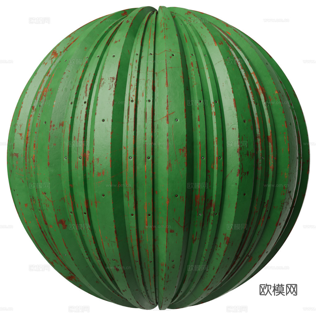无缝金属波纹板波浪板 PBR材质贴图 2k
