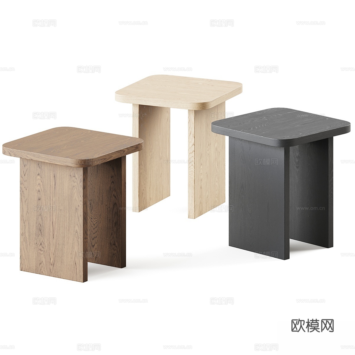 L Art 边桌 Fomu 设计 木质桌子3d模型
