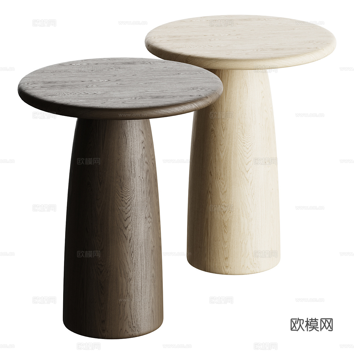 现代意式圆边几组合3d模型下载（渲染图3）