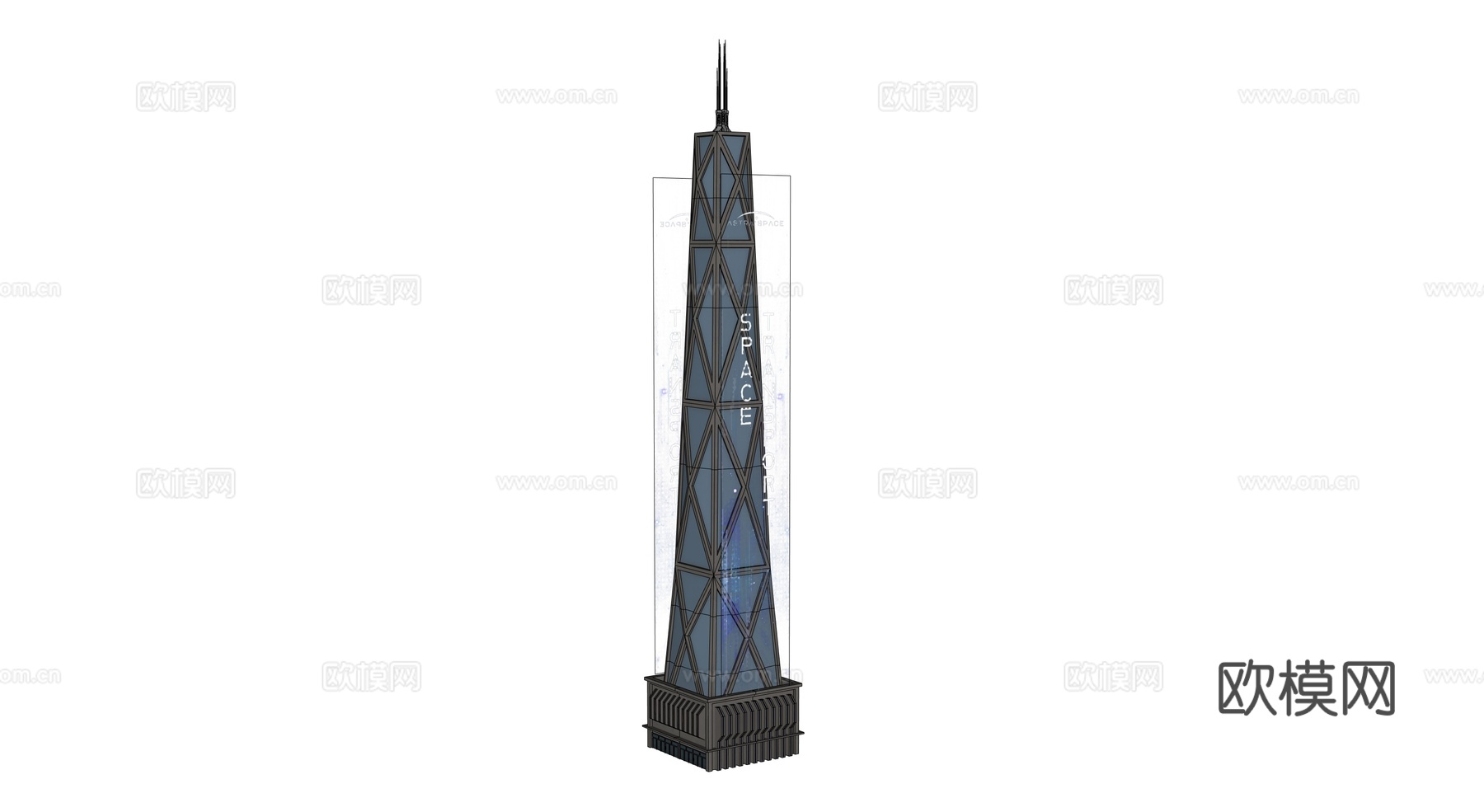 赛博朋克建筑 科幻建筑 商业街建筑 工业建筑 城市街道建筑su模型