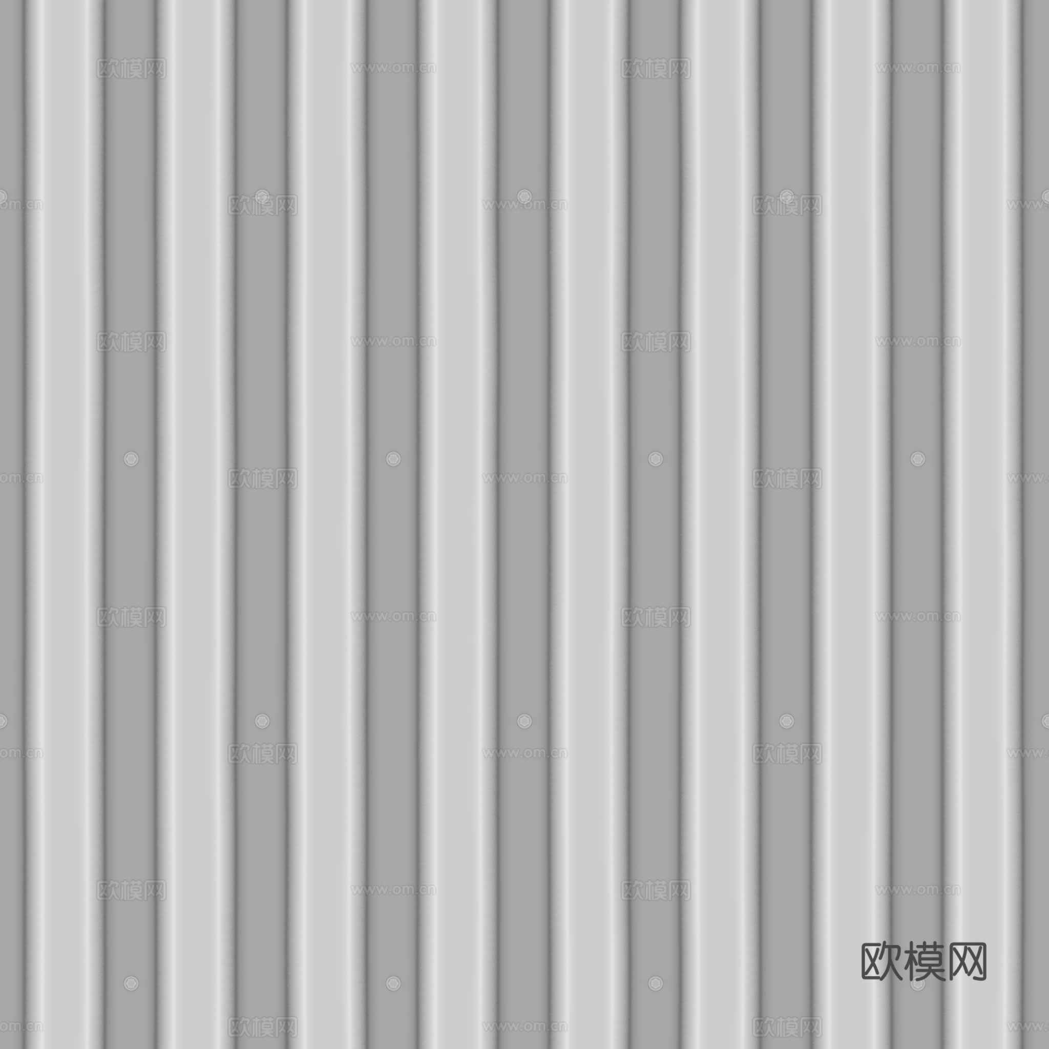 无缝金属波纹板 PBR材质贴图 2k