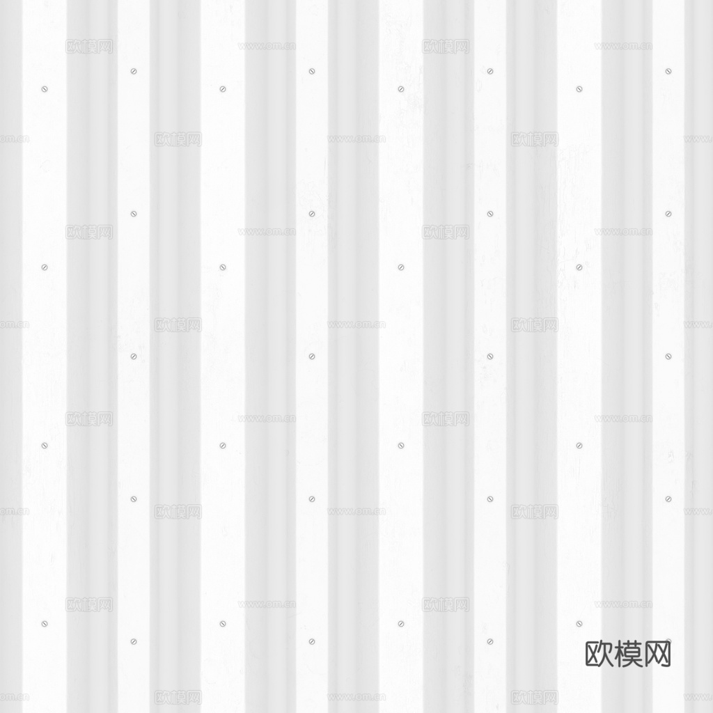 无缝金属波纹板波浪板 PBR材质贴图 1k