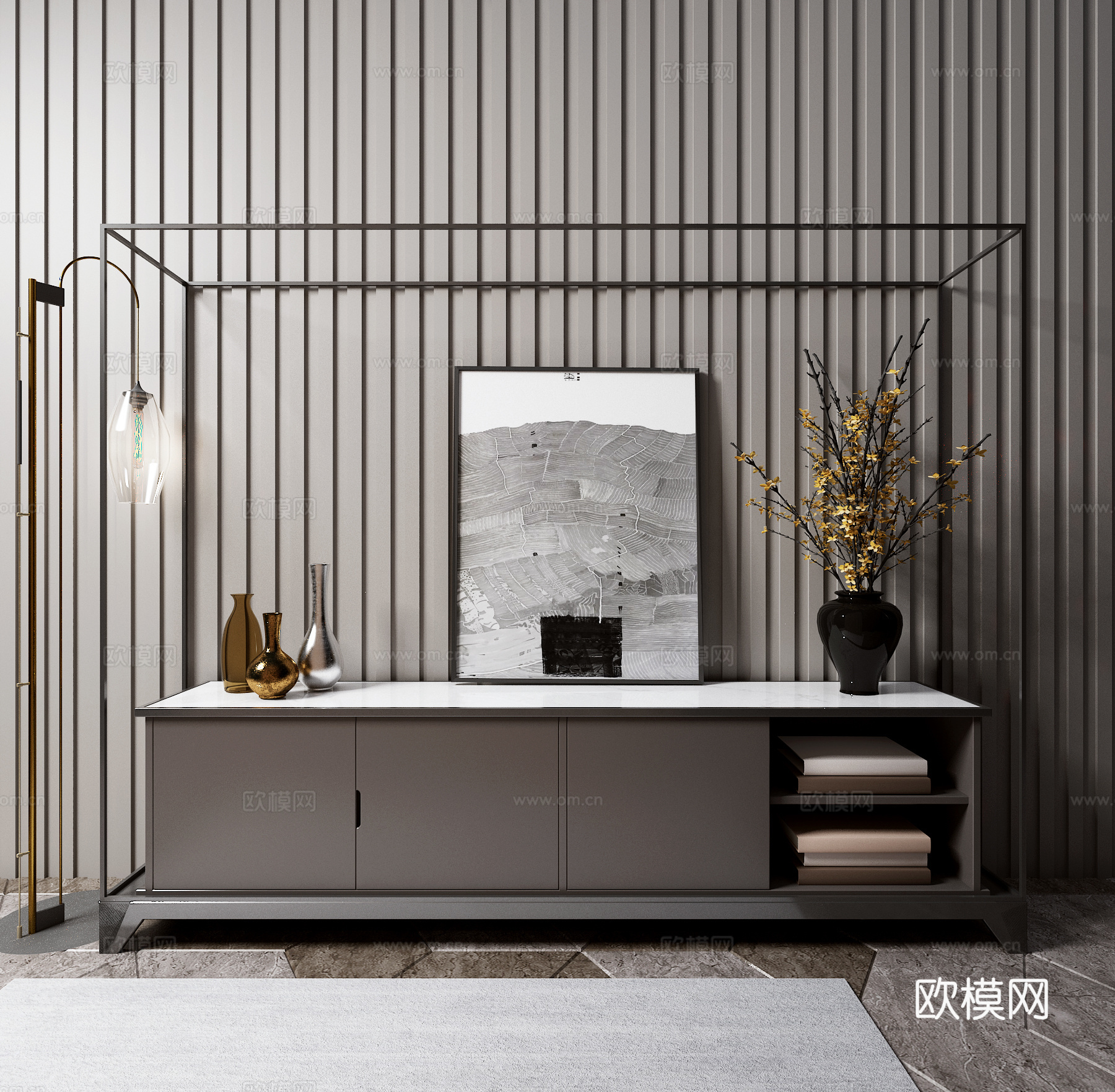 现代装饰柜 电视柜 斗柜3d模型下载