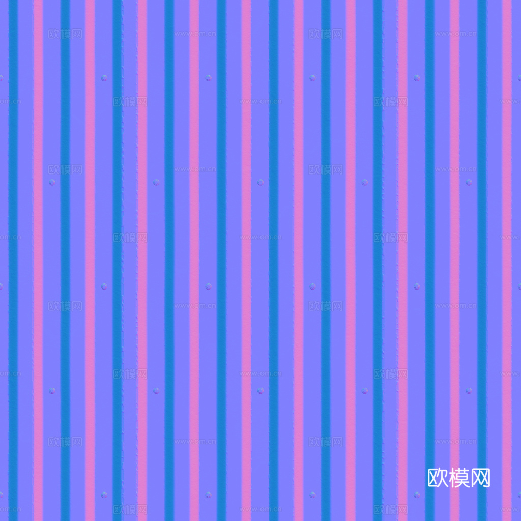 无缝金属波纹板波浪板 PBR材质贴图 1k