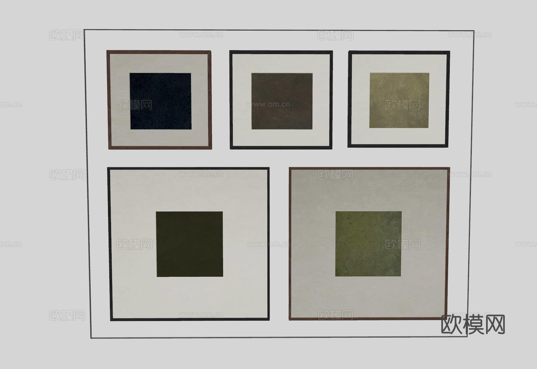 现代极简挂画 侘寂中古风挂画 奶油风装饰画 意式挂画 黑白灰su模型