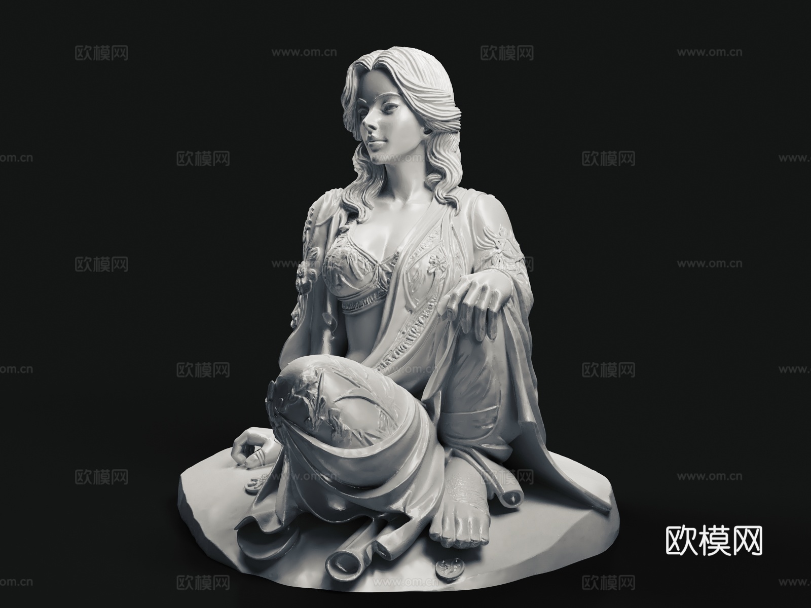 雕塑 女神 游戏角色3d模型