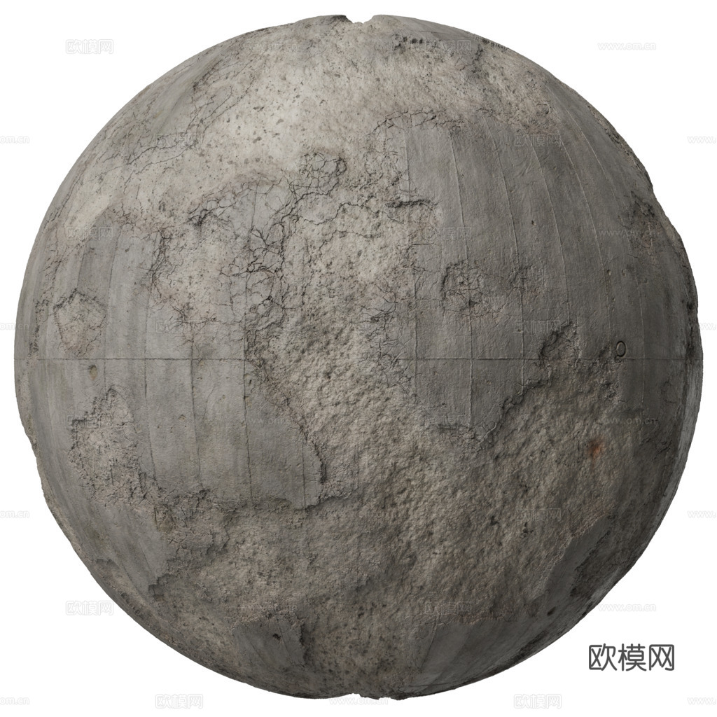 无缝破旧装饰混凝土清水混凝土 PBR材质贴图 2k